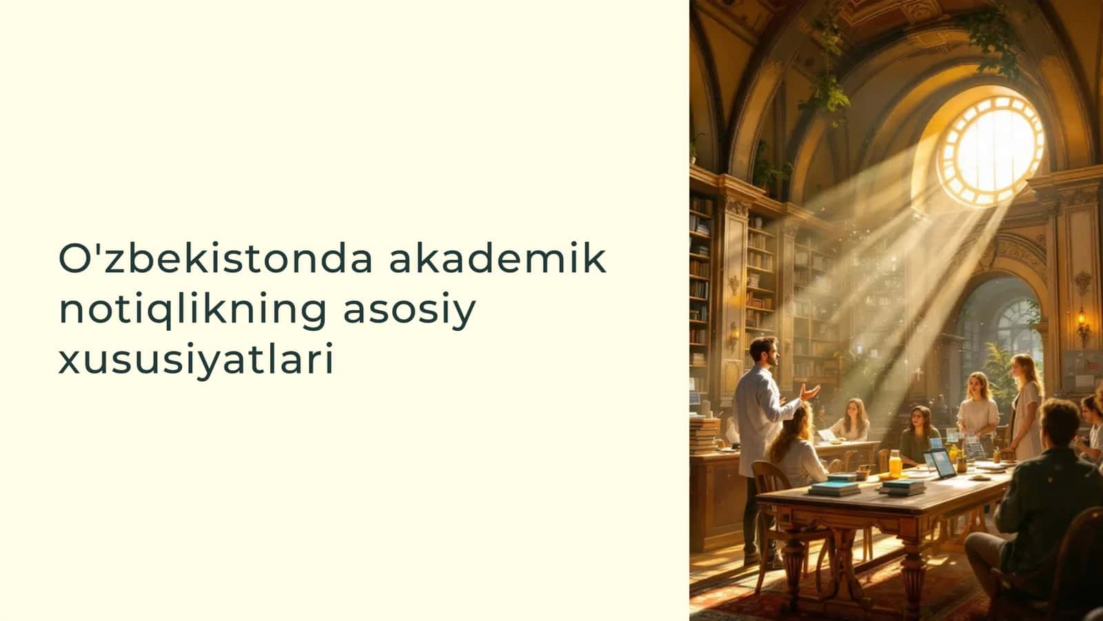 O'zbekistonda akademik notiqlikning asosiy xususiyatlari 1