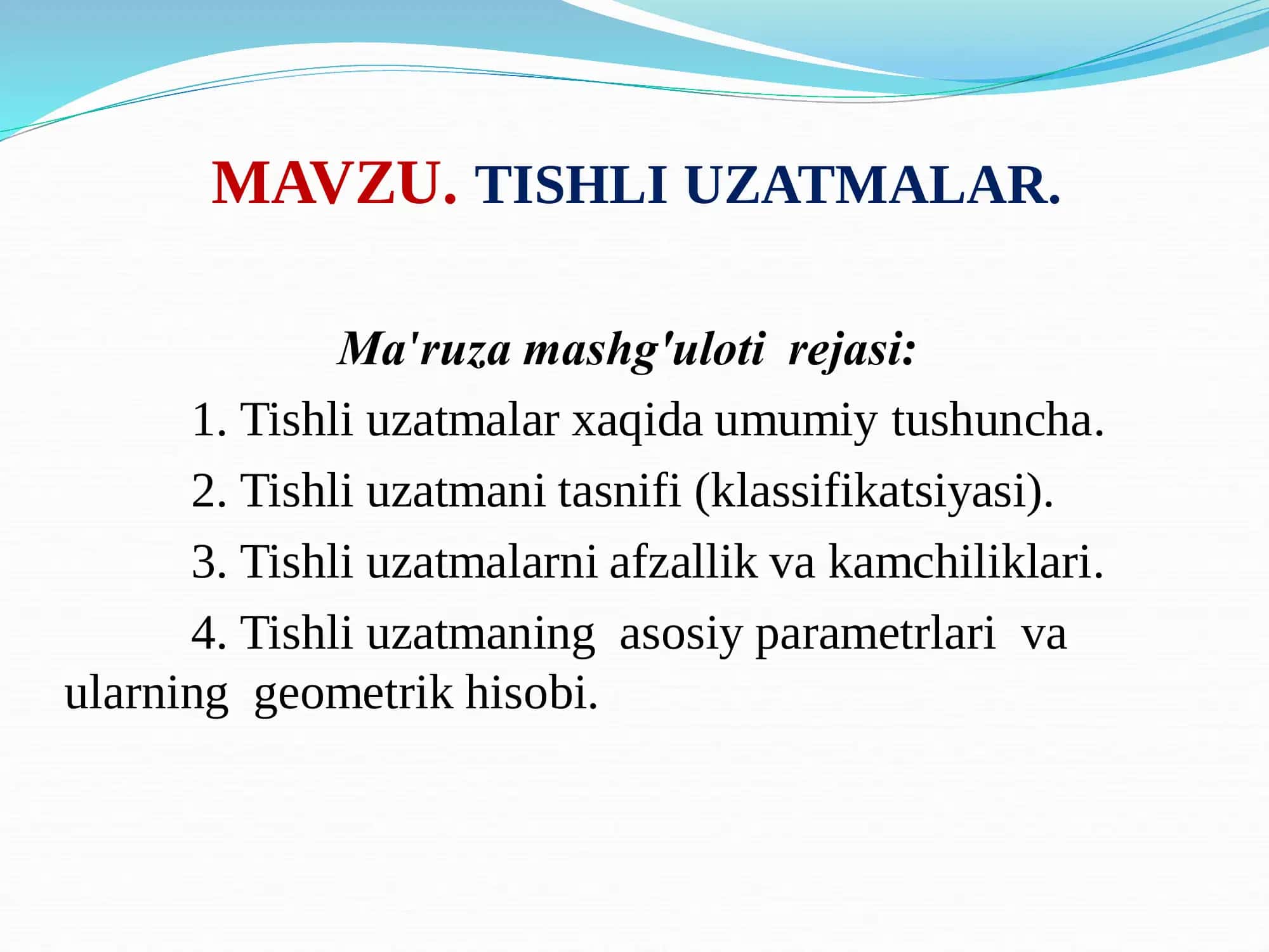Tishli Uzatmalar 1
