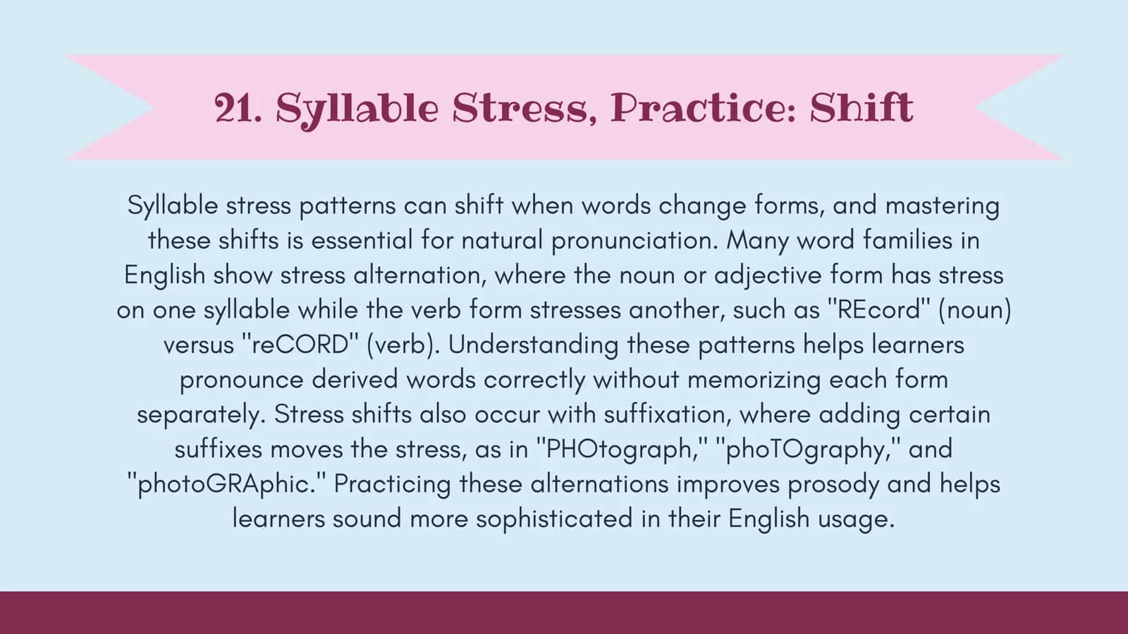 Syllable Stress Patterns 1