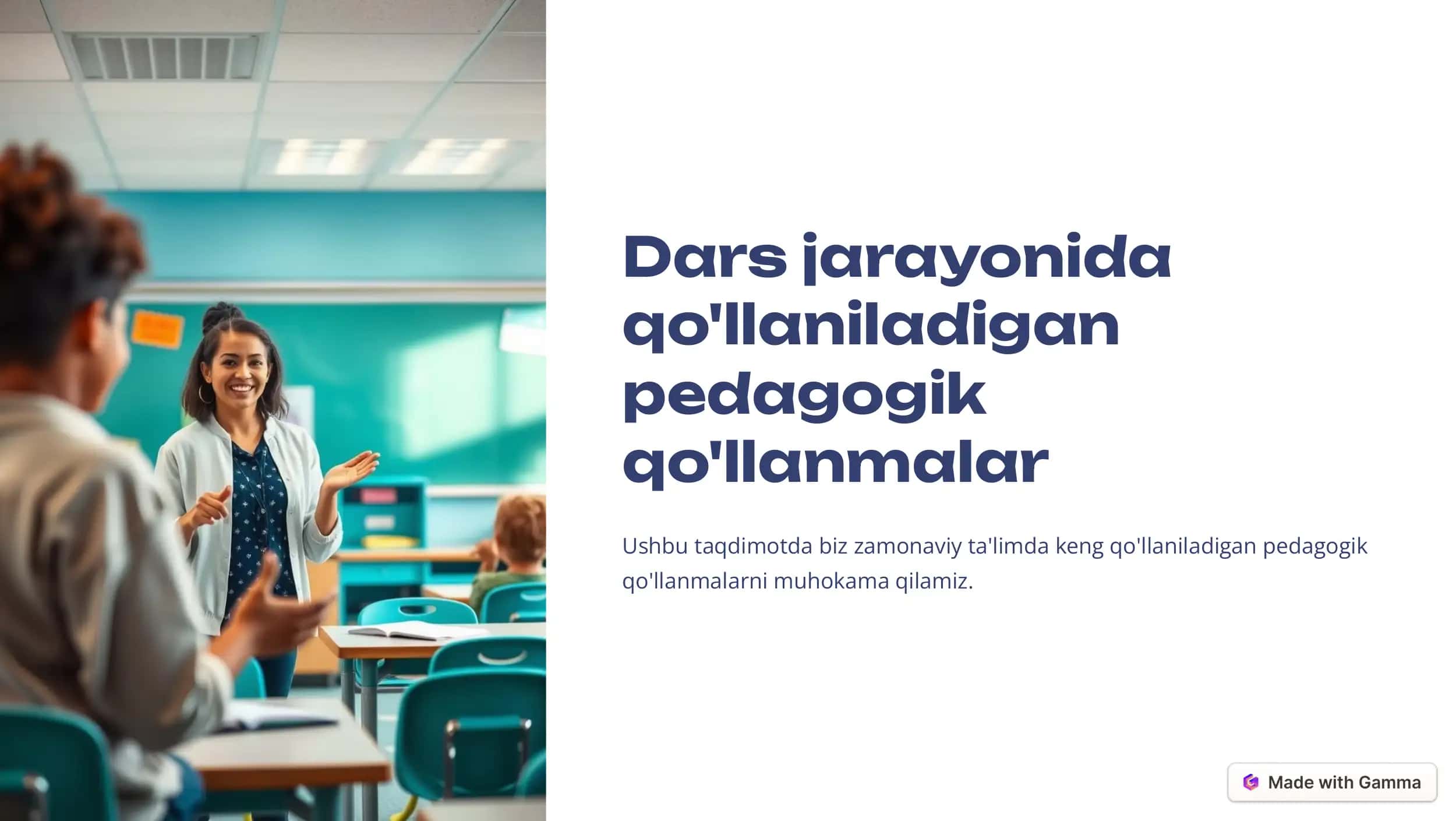 Zamonaviy ta'limda Pedagogik qo'llanmalar 1