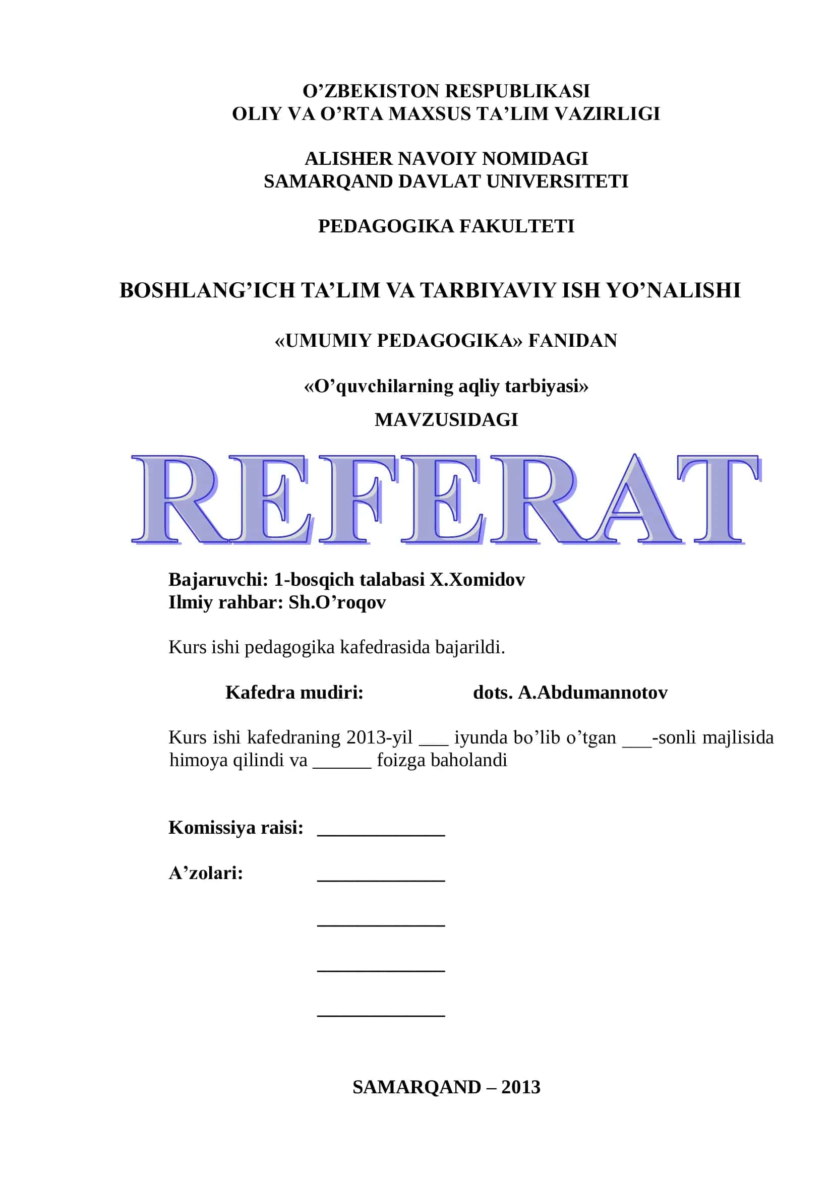 O’quvchilarning aqliy tarbiyasi 1