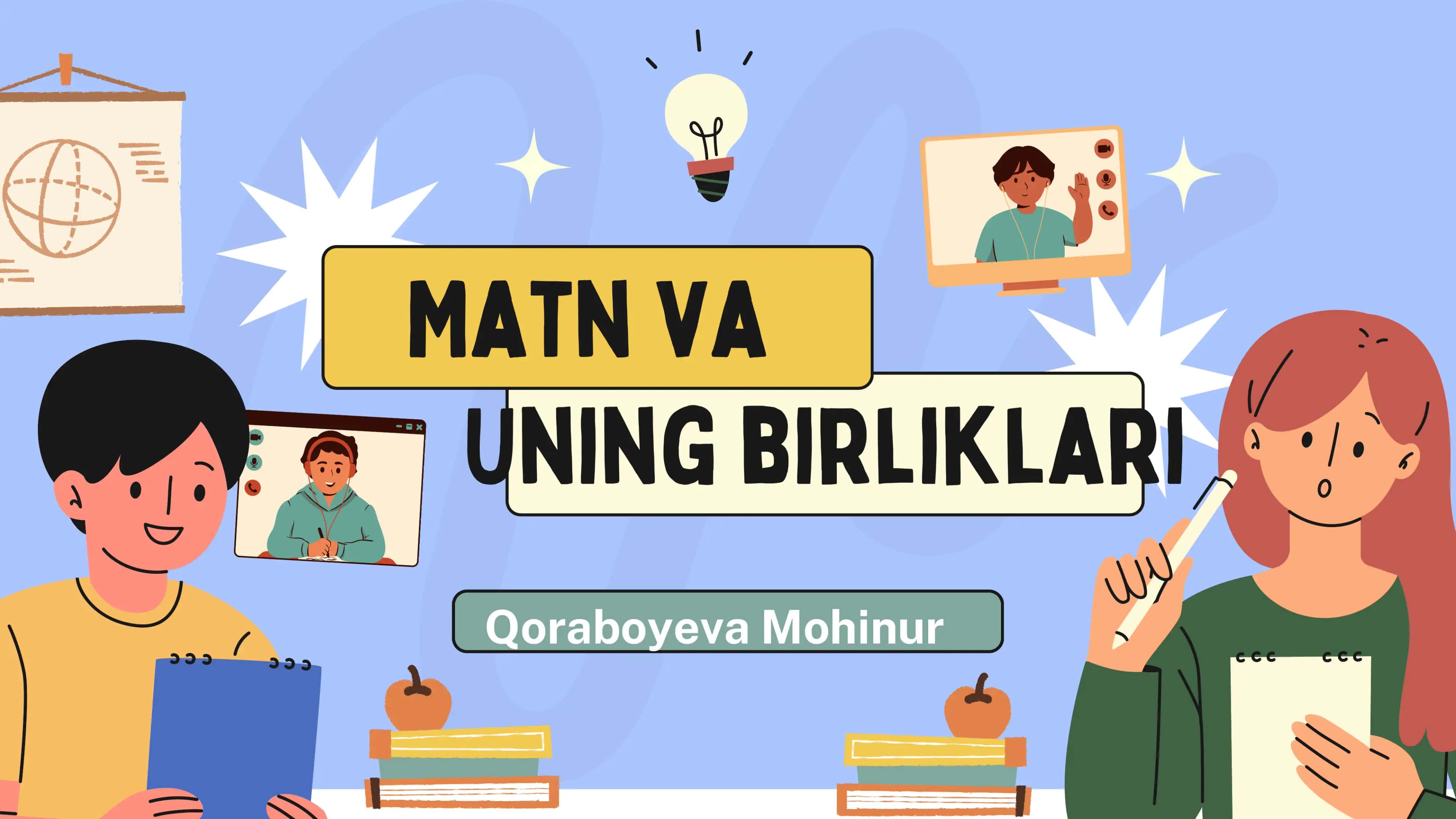 Matn va uning birliklari 1