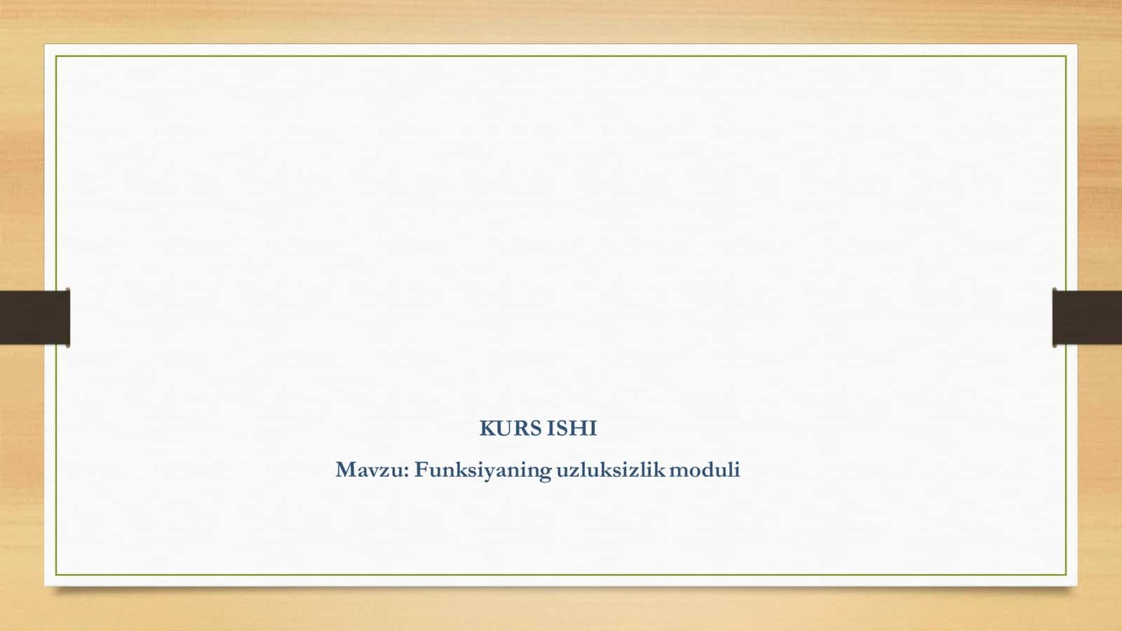 Funksiyaning uzluksizlik moduli 1
