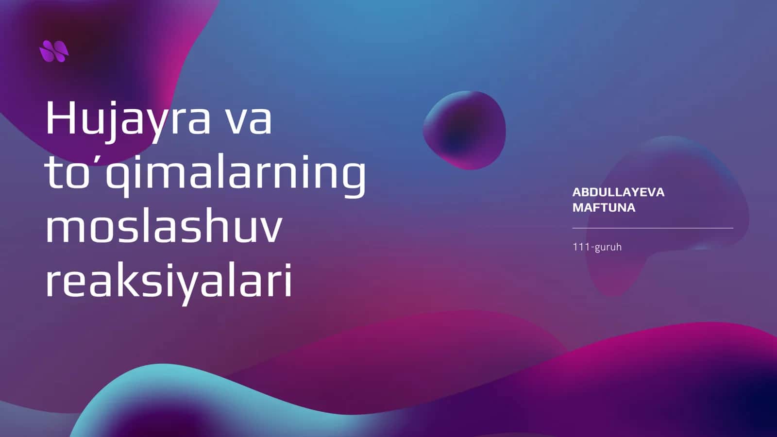 Hujayra va toʻqimalarning moslashuv reaksiyalari 1