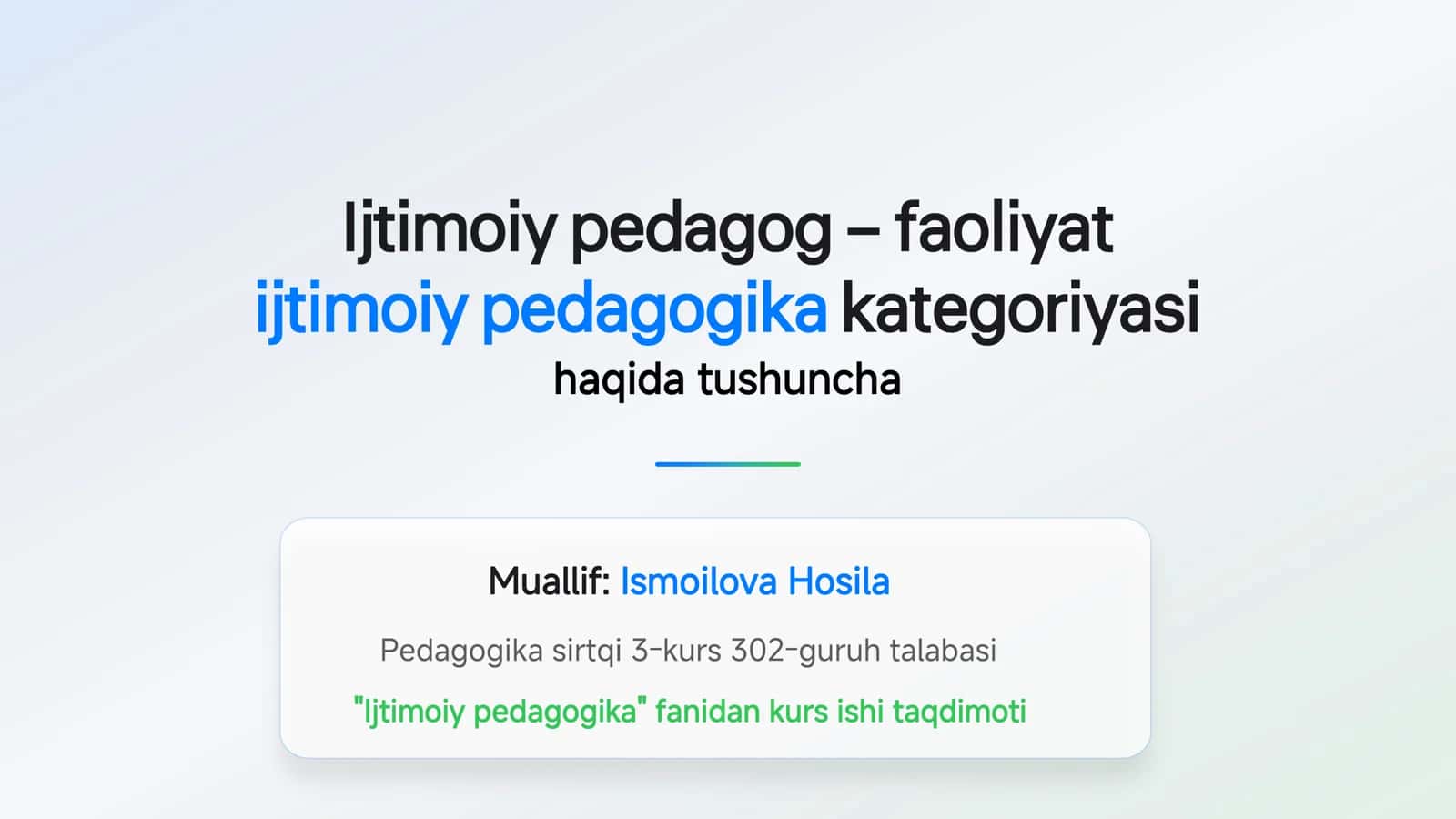 Ijtimoiy Pedagogika 1