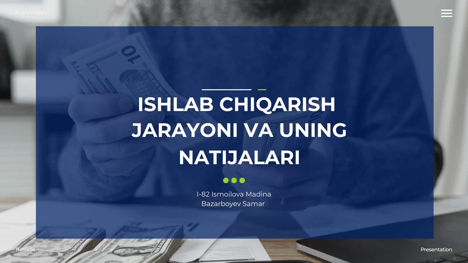 ishlab chiqarish jarayoni 1