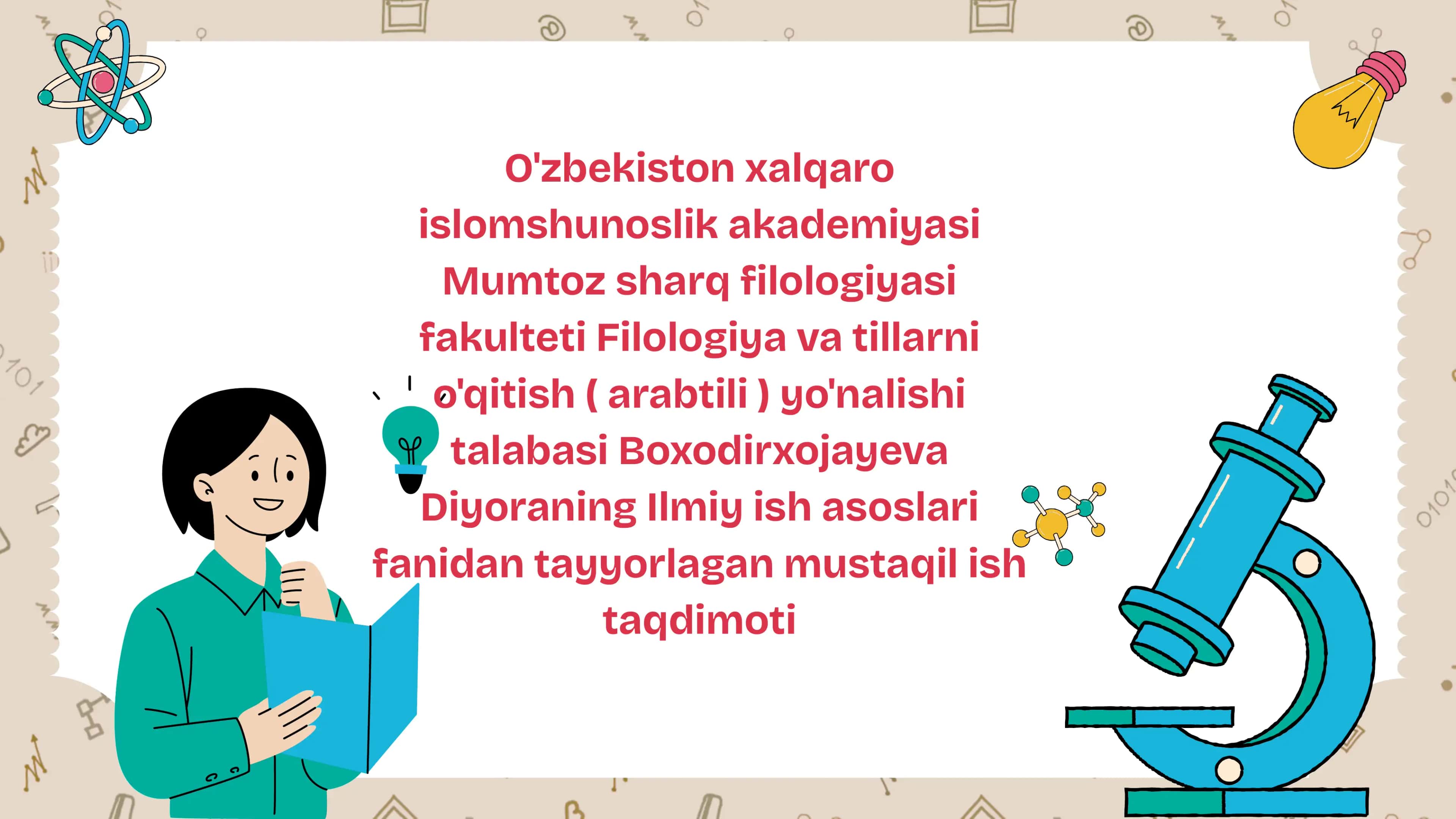 Ilmiy-tadqiqot ishlari huquqiy asoslari 1