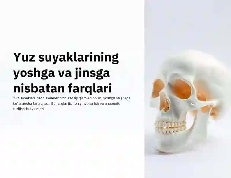 Yuz suyaklarining yoshga va jinsga nisbatan farqlari