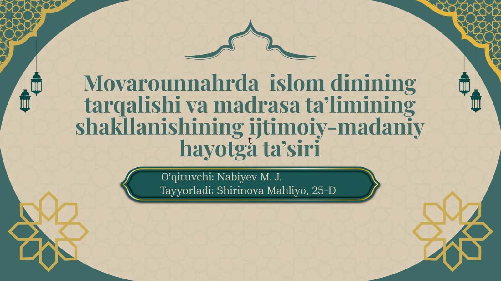 Movarounnahrda islom dinining tarqalishi va madrasa ta'limi 1