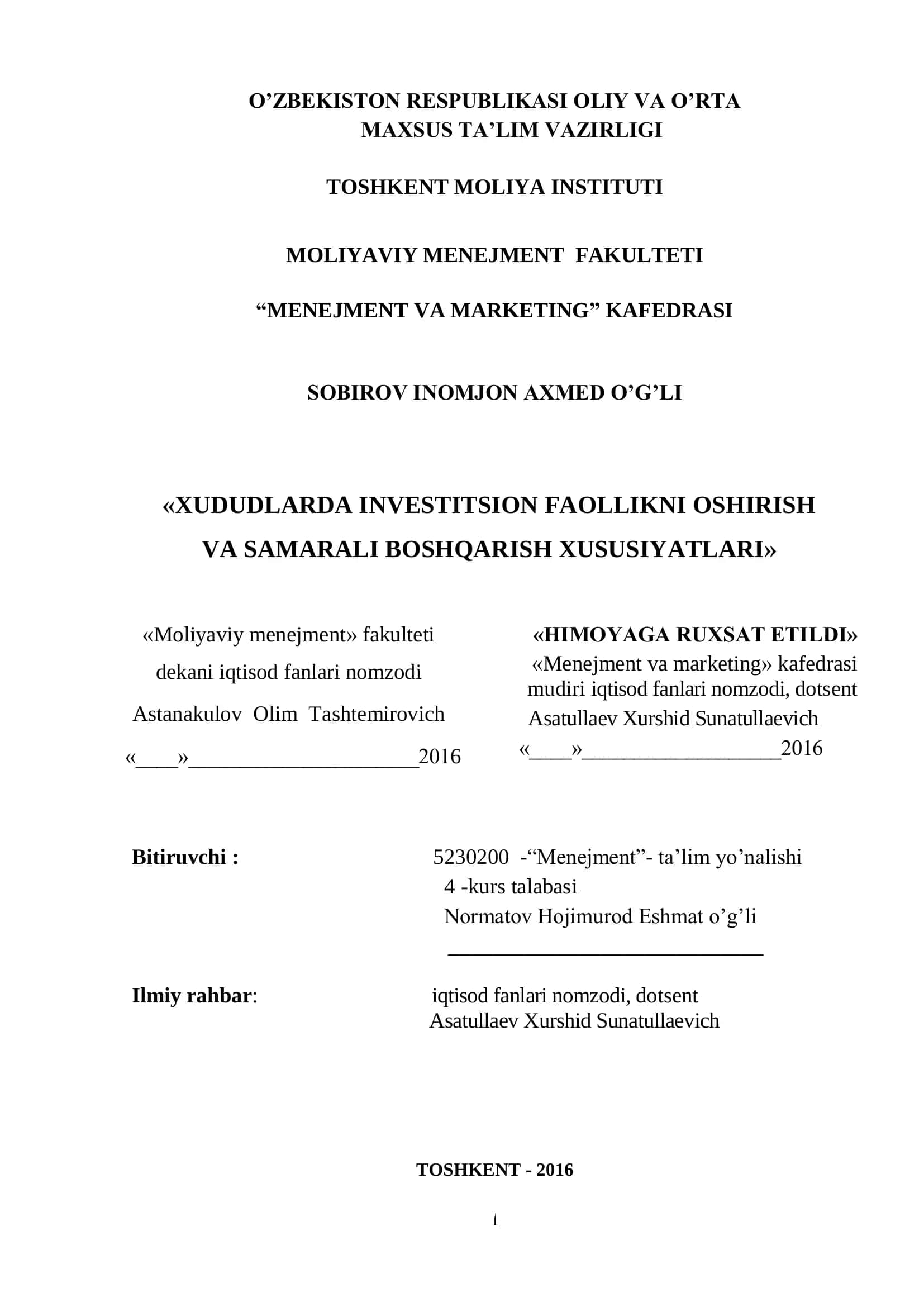 XUDUDLARDA INVESTITSION FAOLLIKNI OSHIRISH VA SAMARALI BOSHQARISH XUSUSIYATLARI 1
