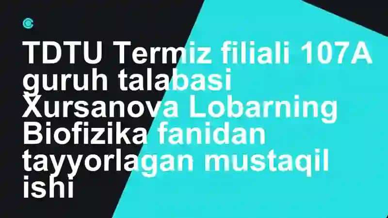 Eshitish biofizikasi elementlari
