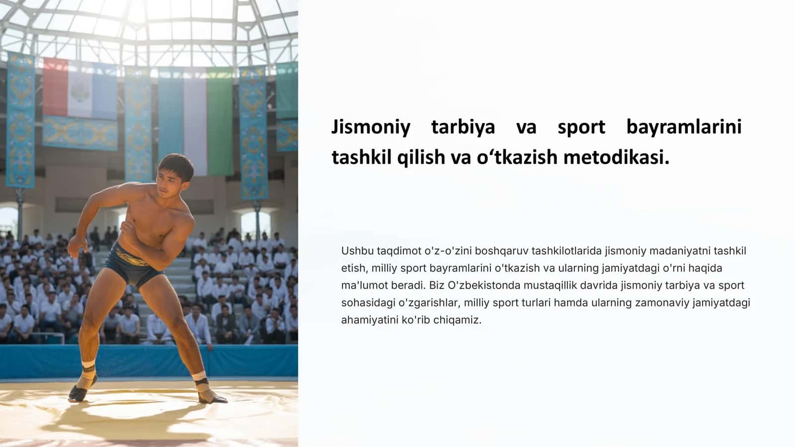 Jismoniy tarbiya va sport bayramlarini tashkil qilish va o‘tkazish metodikasi 1