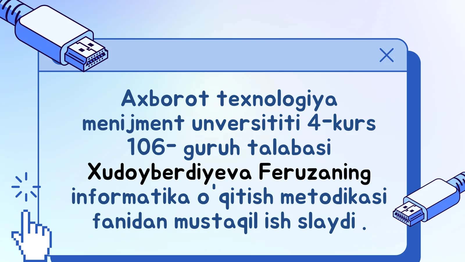 Darsdan tashqari mashg'ulotlarni o'tkazish ssenariylari bilan tanishish 1