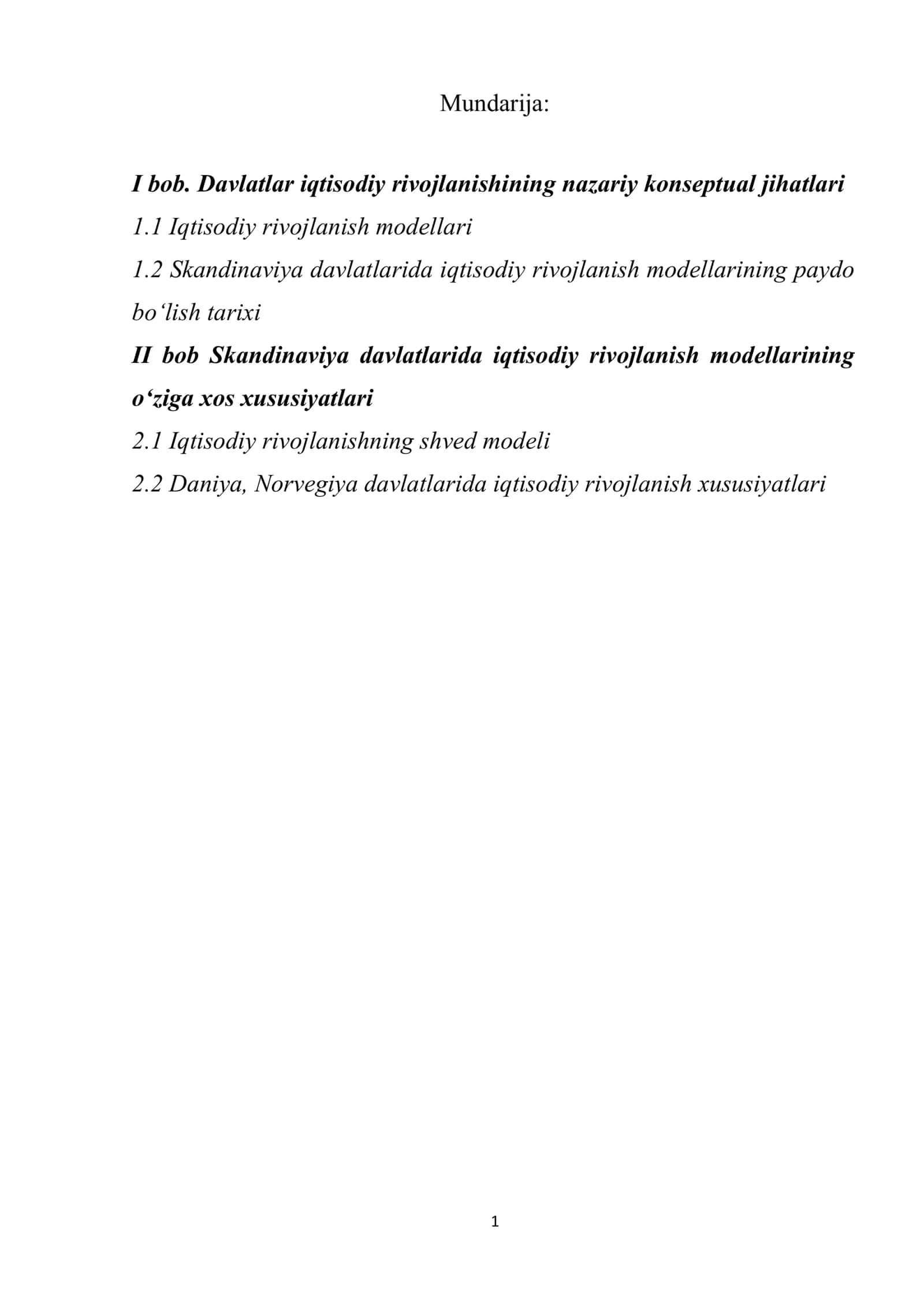 Davlatlar iqtisodiy rivojlanishining nazariy konseptual jihatlari 1