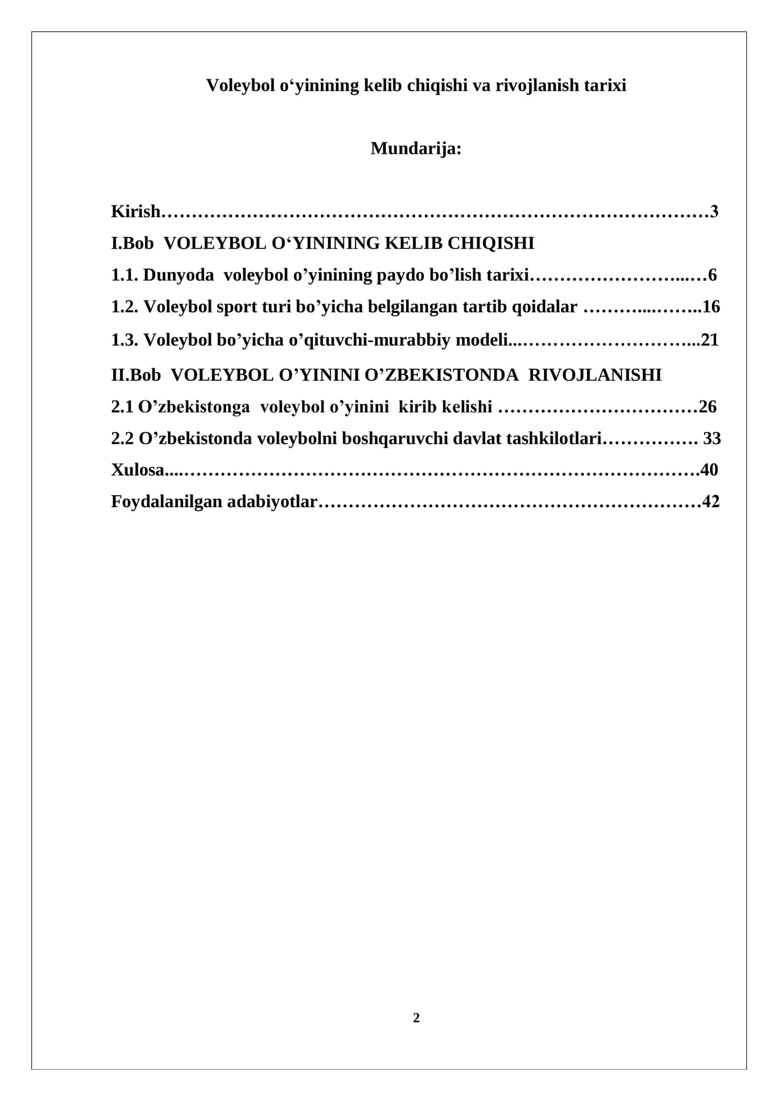 Voleybol o‘yinining kelib chiqishi va rivojlanish tarixi 1