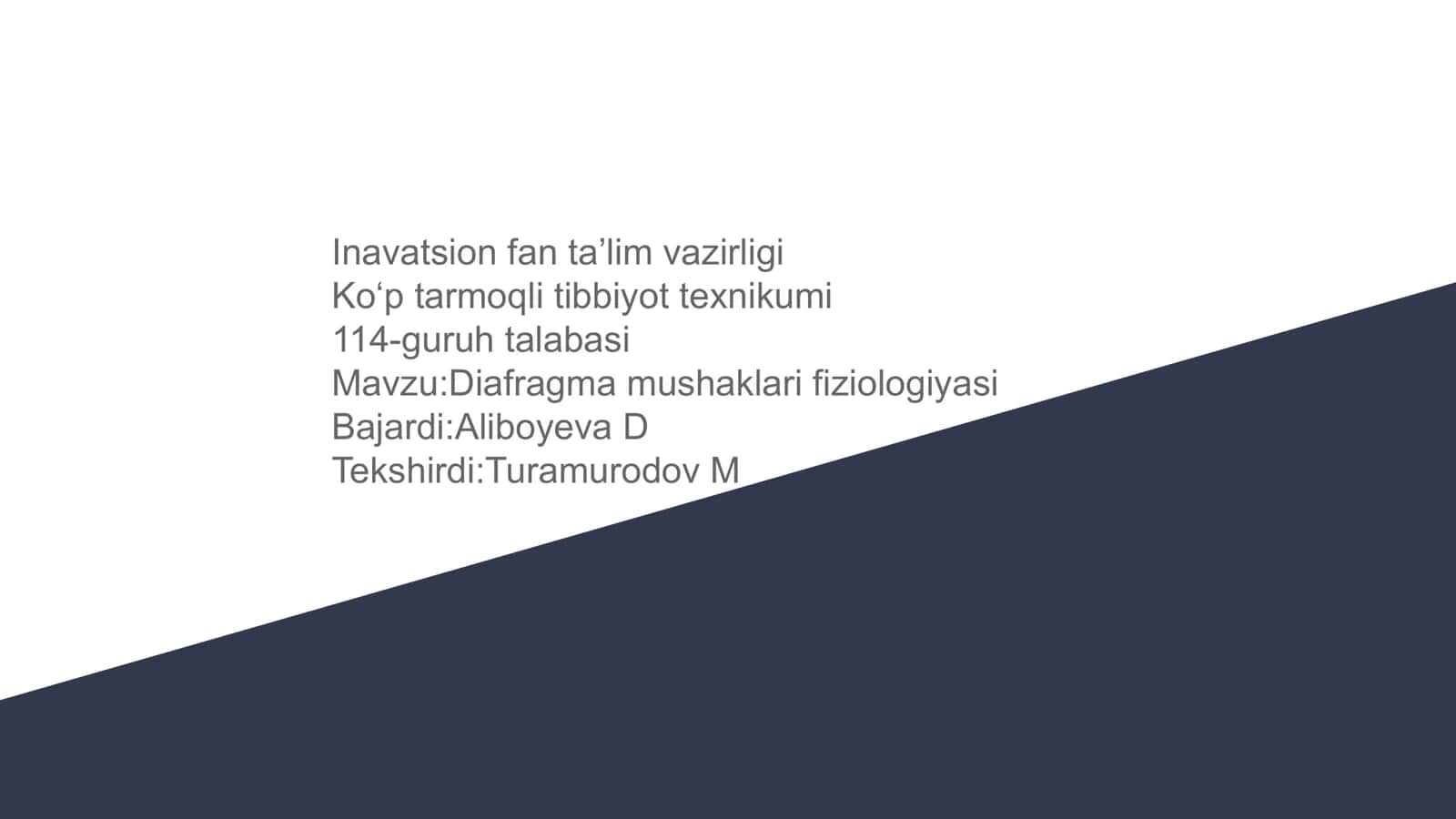 Diafragma mushaklari fiziologiyasi 1