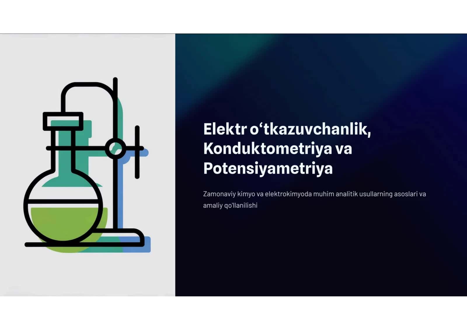 Elektr otkazuvchanlik konduktometrya 1