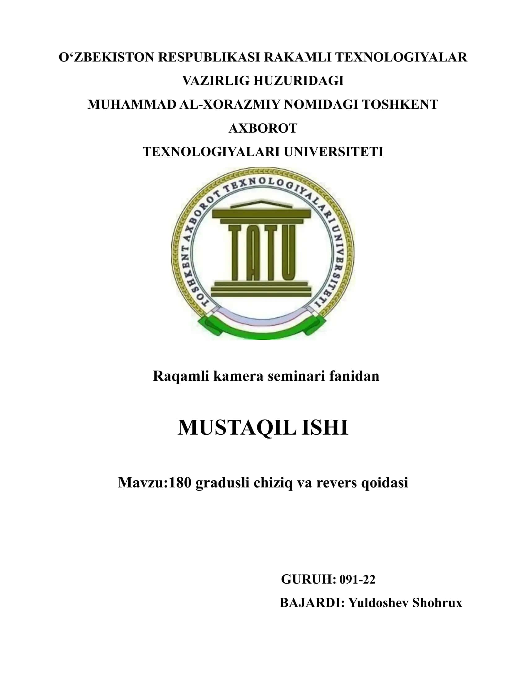180 gradusli chiziq va revers qoidasi 1