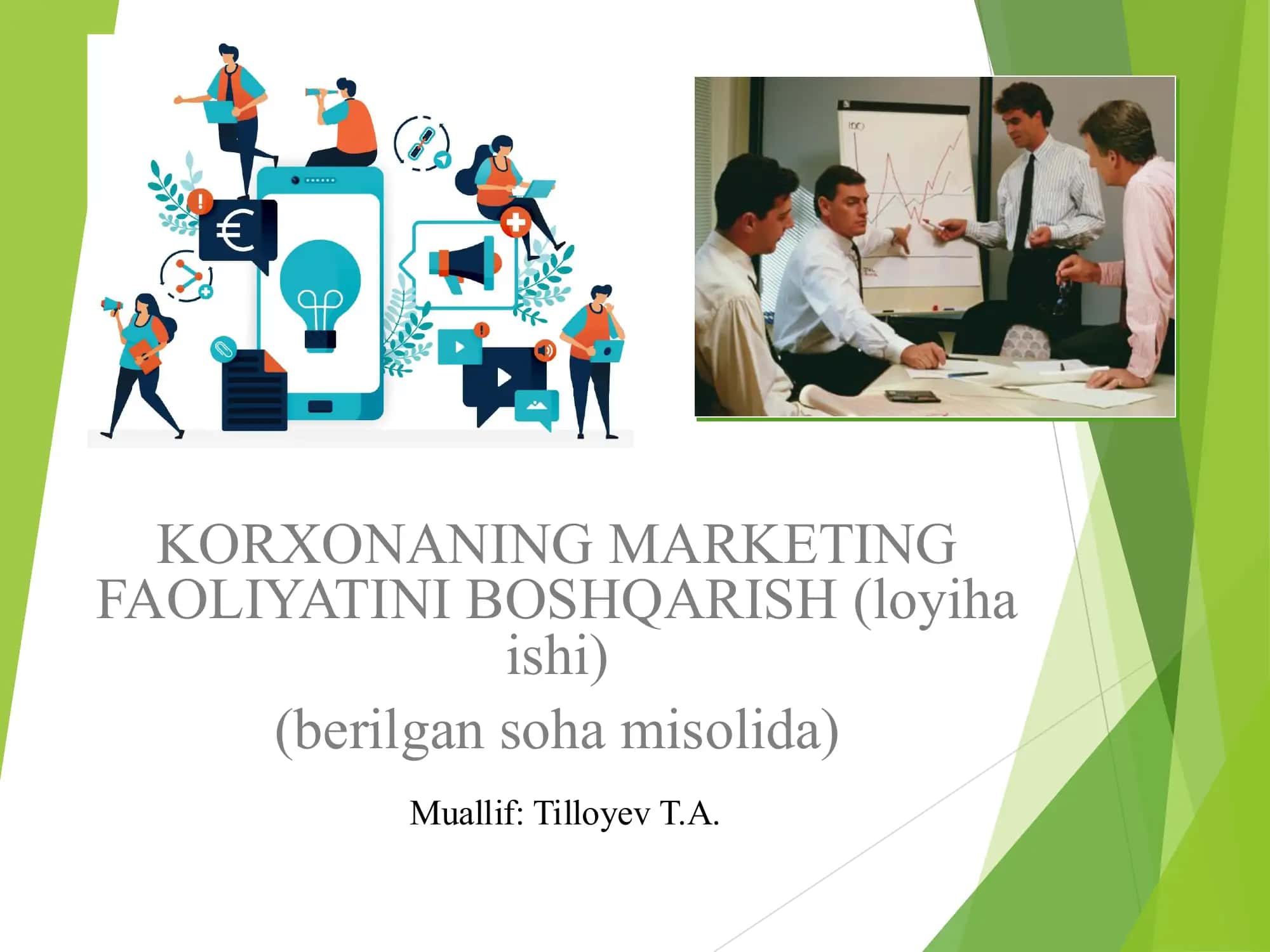 KORXONANING MARKETING FAOLIYATINI BOSHQARISH 1