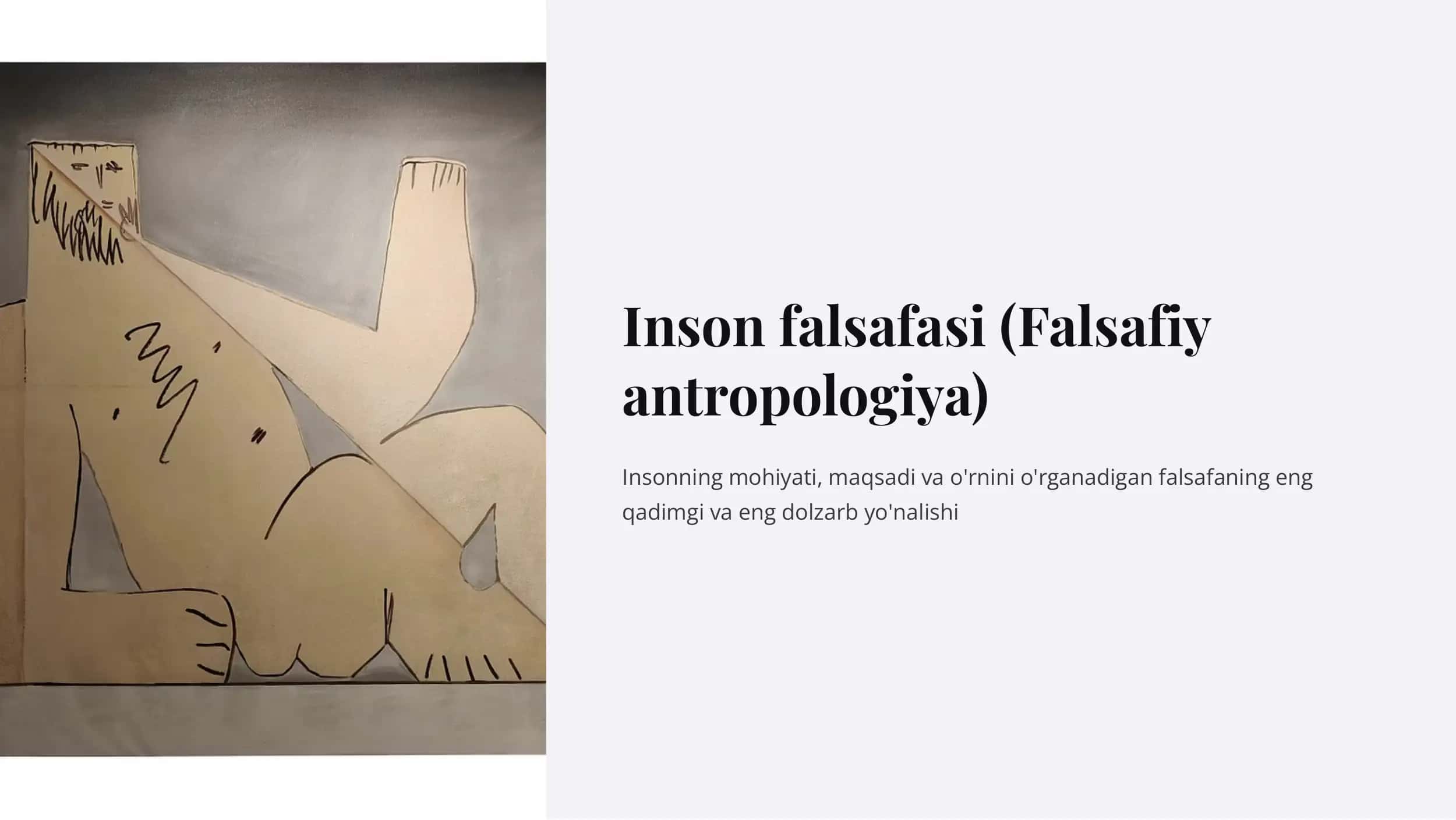 Inson falsafasi (Falsafiy antropologiya) 1