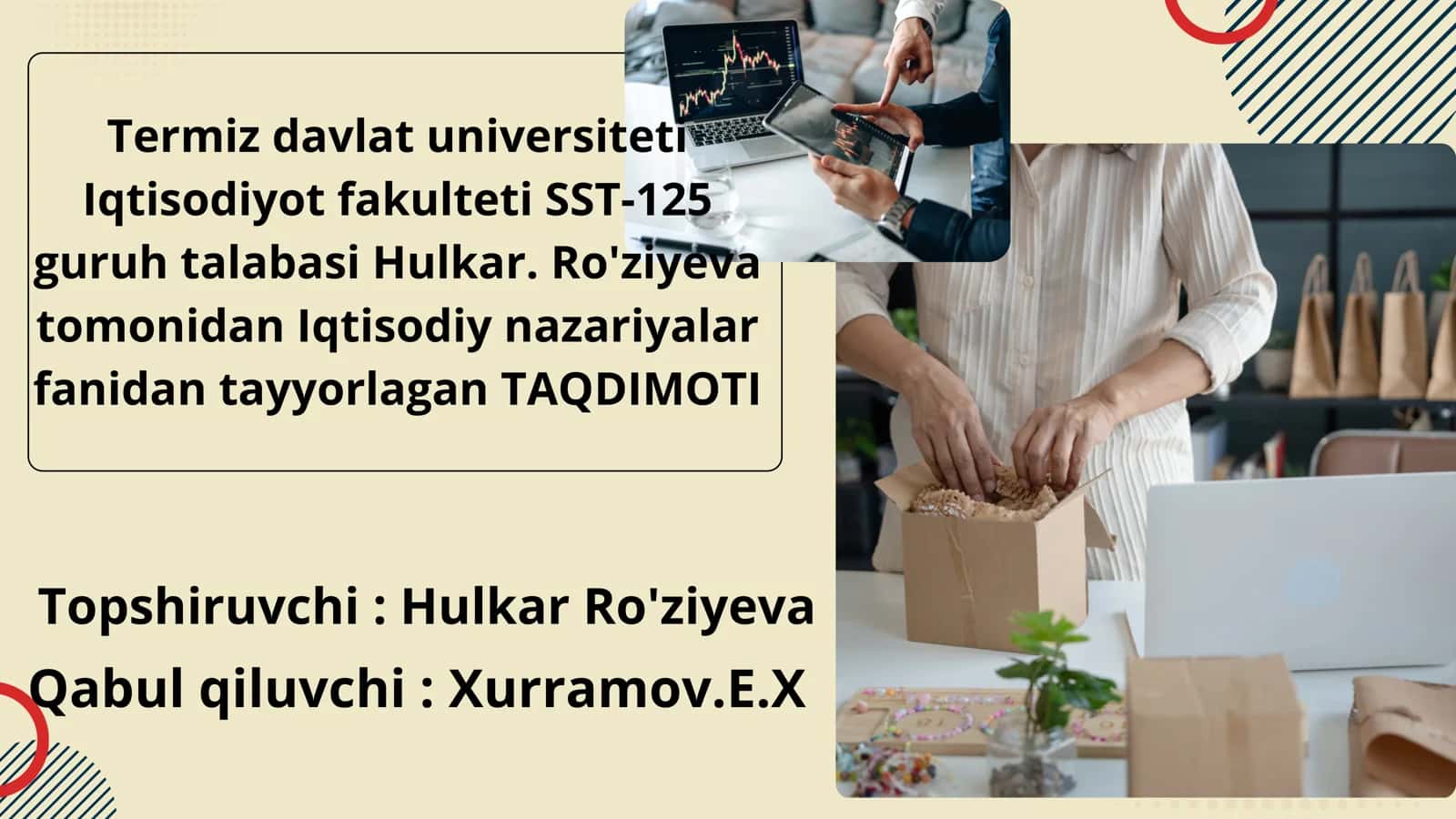 Iqtisodiy o‘sish va milliy boylik mavzusi TAQDIMI 1