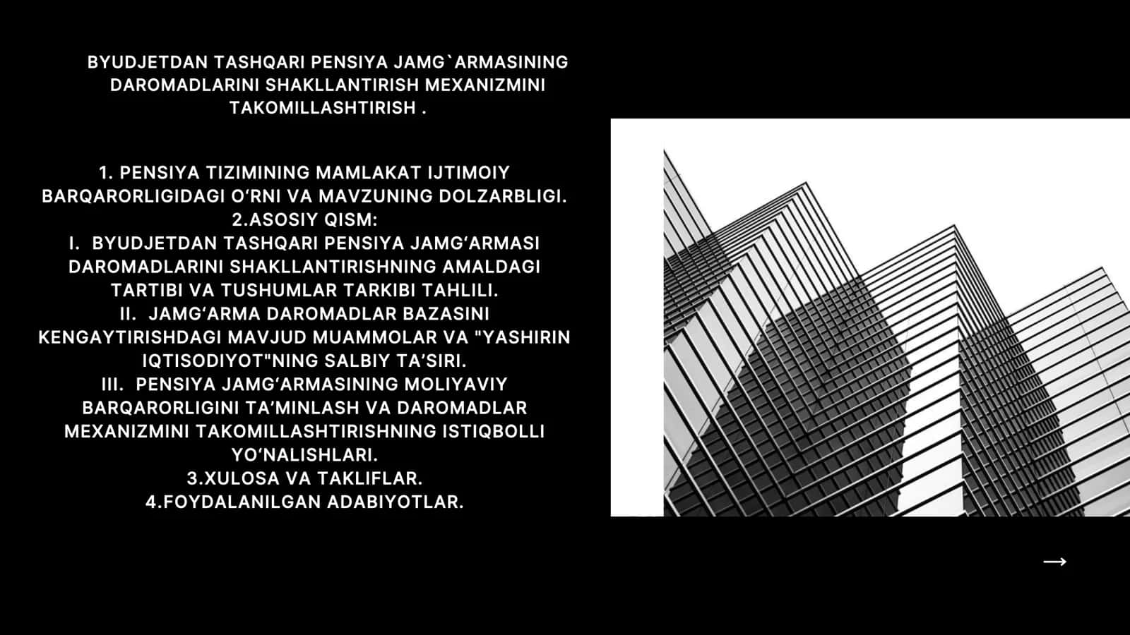 BYUDJETDAN TASHQARI PENSIYA JAMG`ARMASINING DAROMADLARINI SHAKLLANTIRISH MEXANIZMINI TAKOMILLASHTIRISH 1