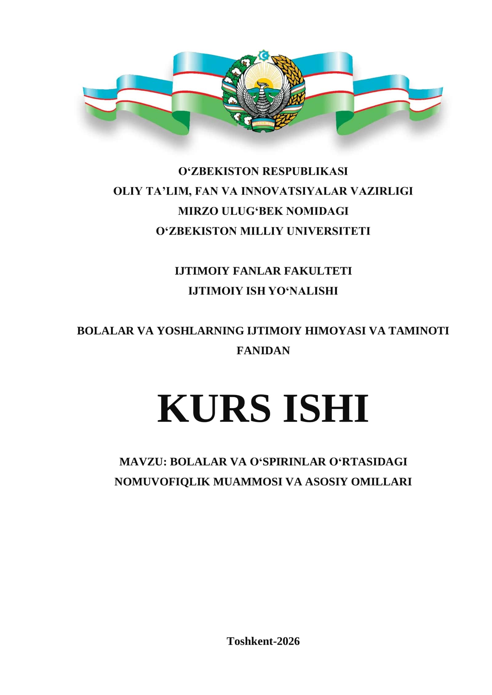 BOLALAR VA O‘SPIRINLAR O‘RTASIDAGI NOMUVOFIQLIK MUAMMOSI VA ASOSIY OMILLARI 1