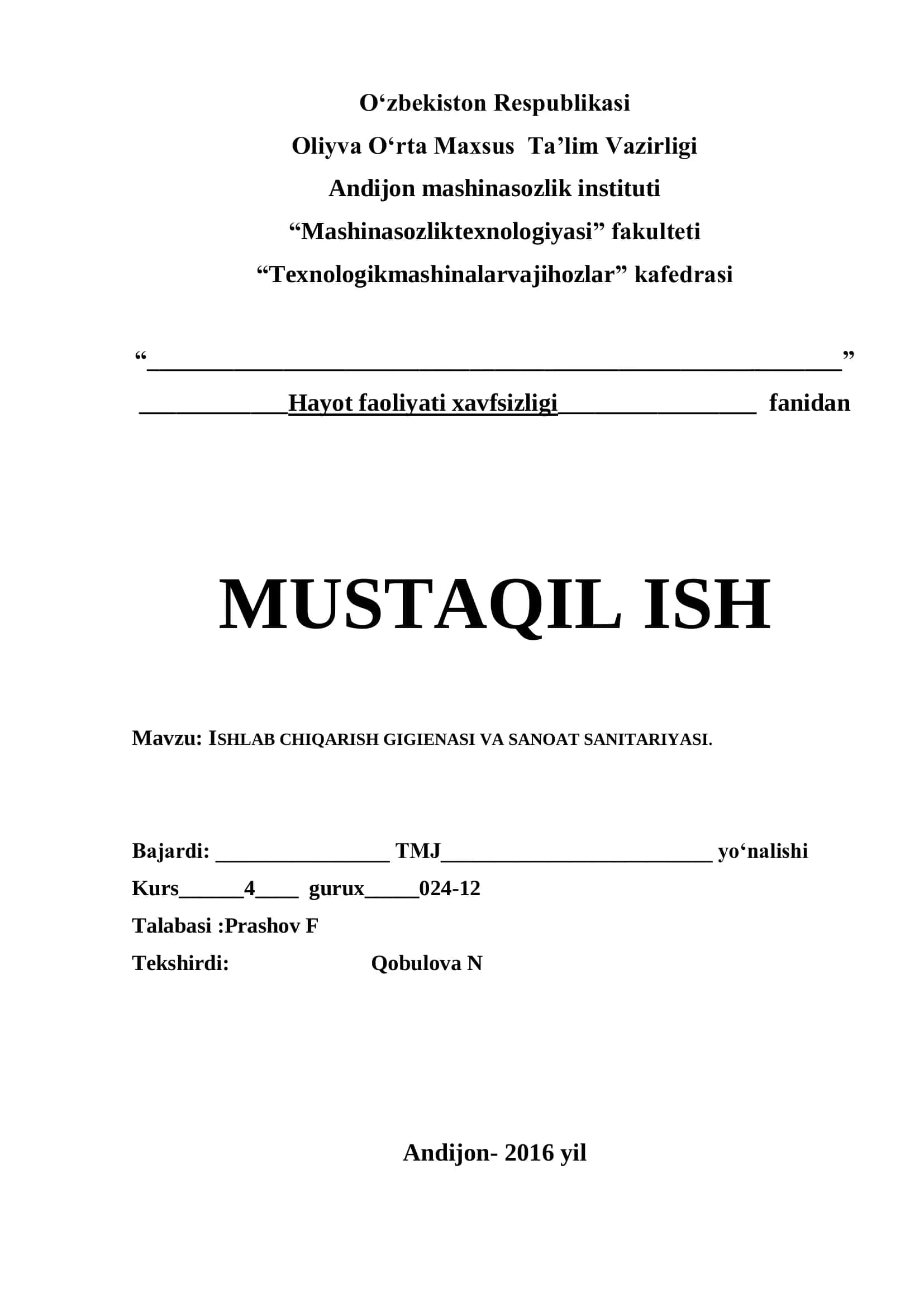 ISHLAB CHIQARISH GIGIENASI VA SANOAT SANITARIYASI 1