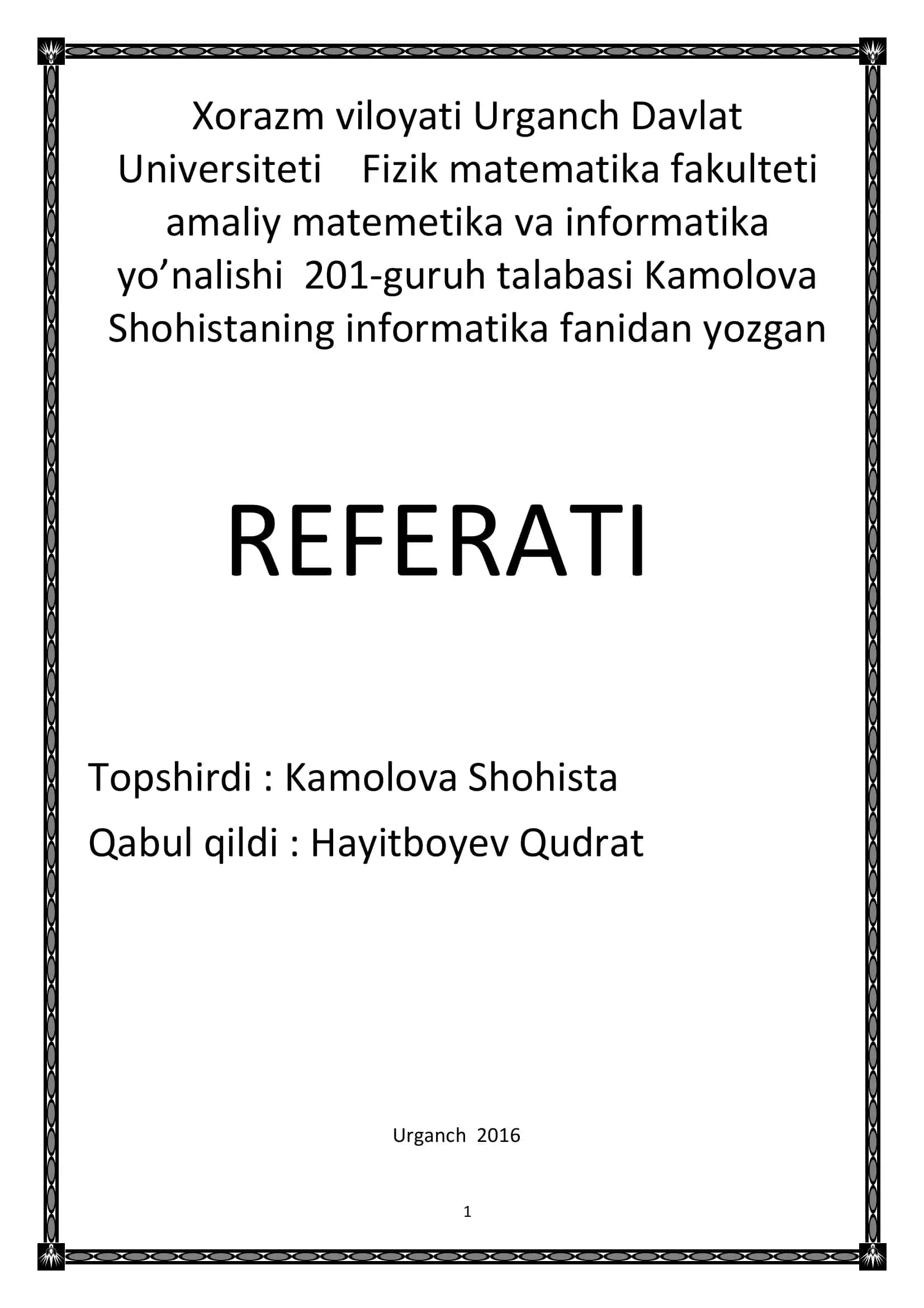 Microsoft Excel dasturini ishga tushirish va undan hisoblash 1