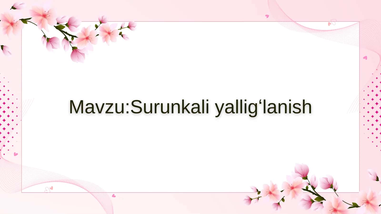 Patologik fiziologiya: Surunkali yalligʻlanish 1