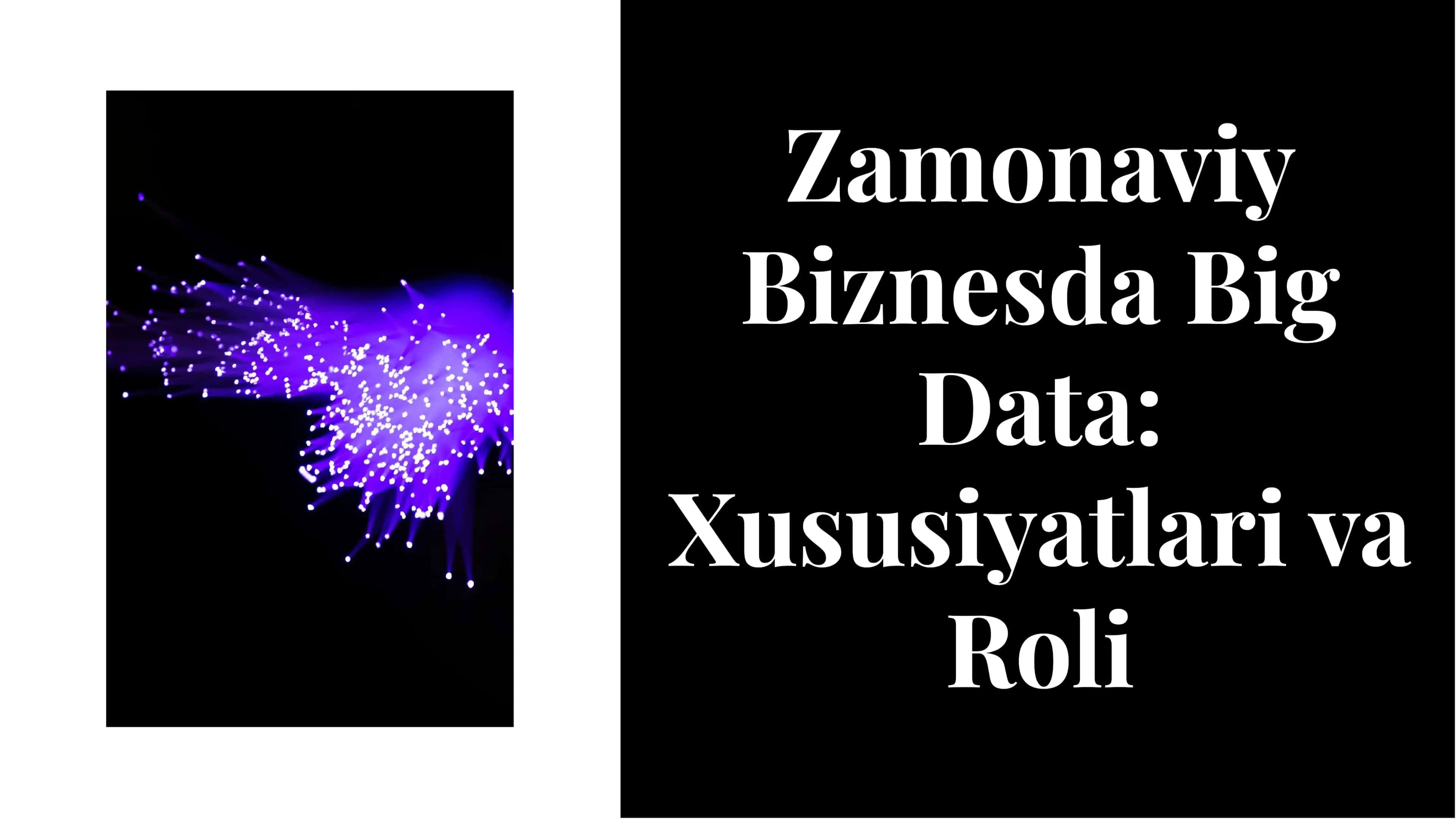 Zamonaviy Biznesda Big Data: Xususiyatlari va Roli 1