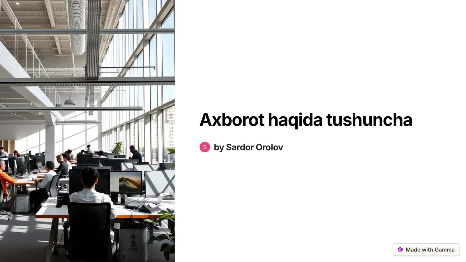 Axborot haqida tushuncha 1
