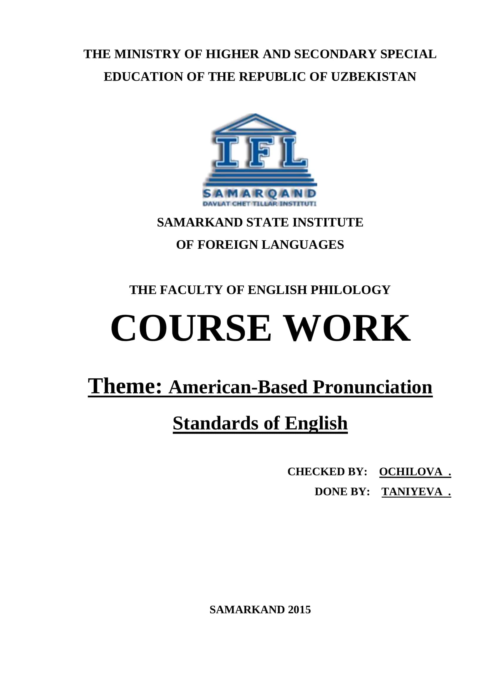 American-Based Pronunciation Standards of English 1