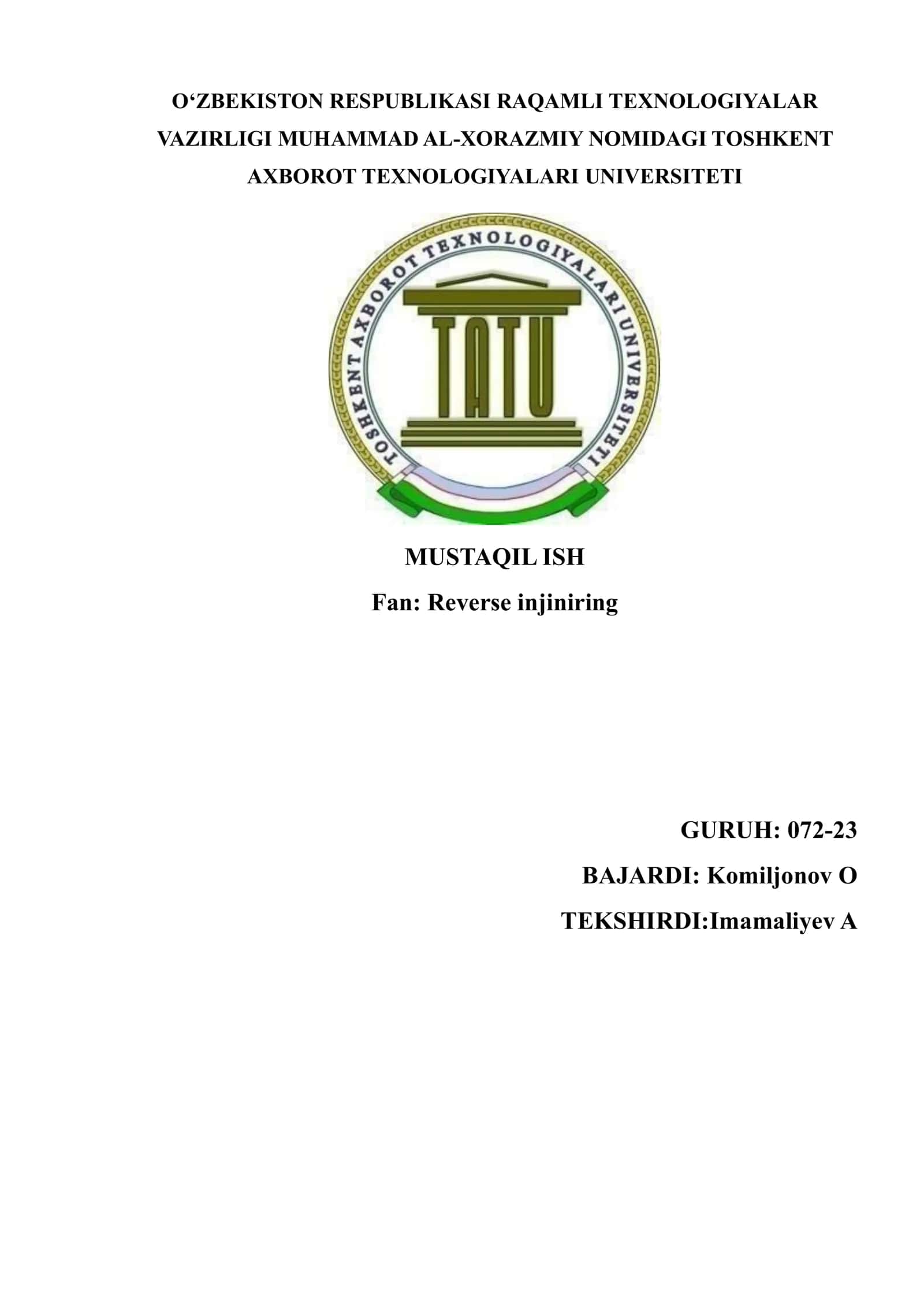 Windows registrlardagi zararli o'zgarishlarni aniqlash va bartaraf etish usullari 1