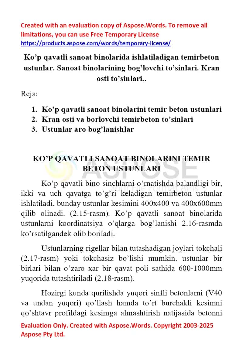 Temir­beton ustunlar 1