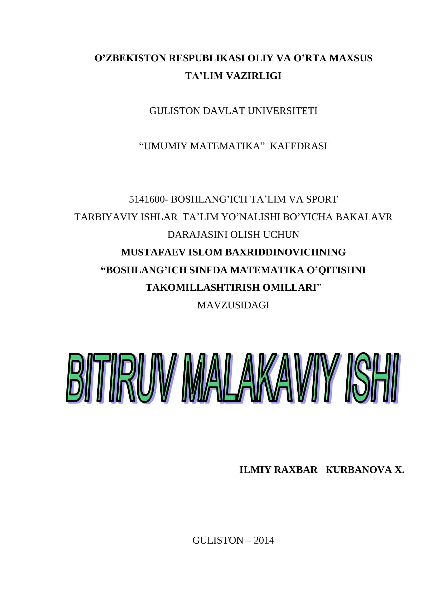 Matematika darslarining ahamiyati 1