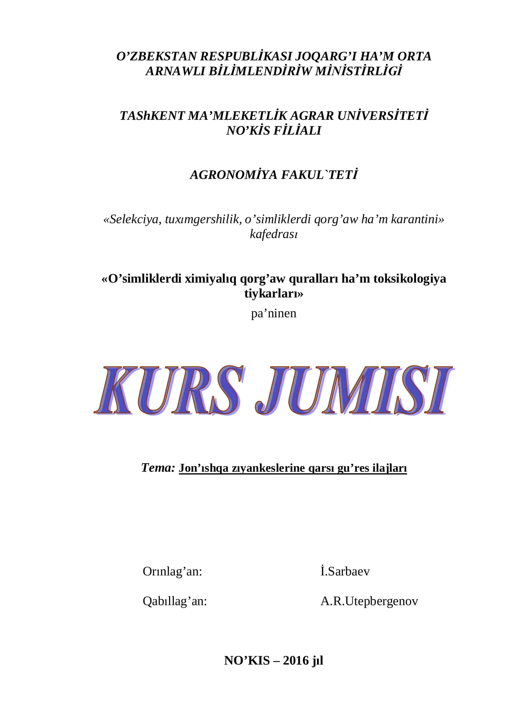 Jon’Õshqa zÕyankeslerine qarsÕ gu’res ilajlarÕ 1