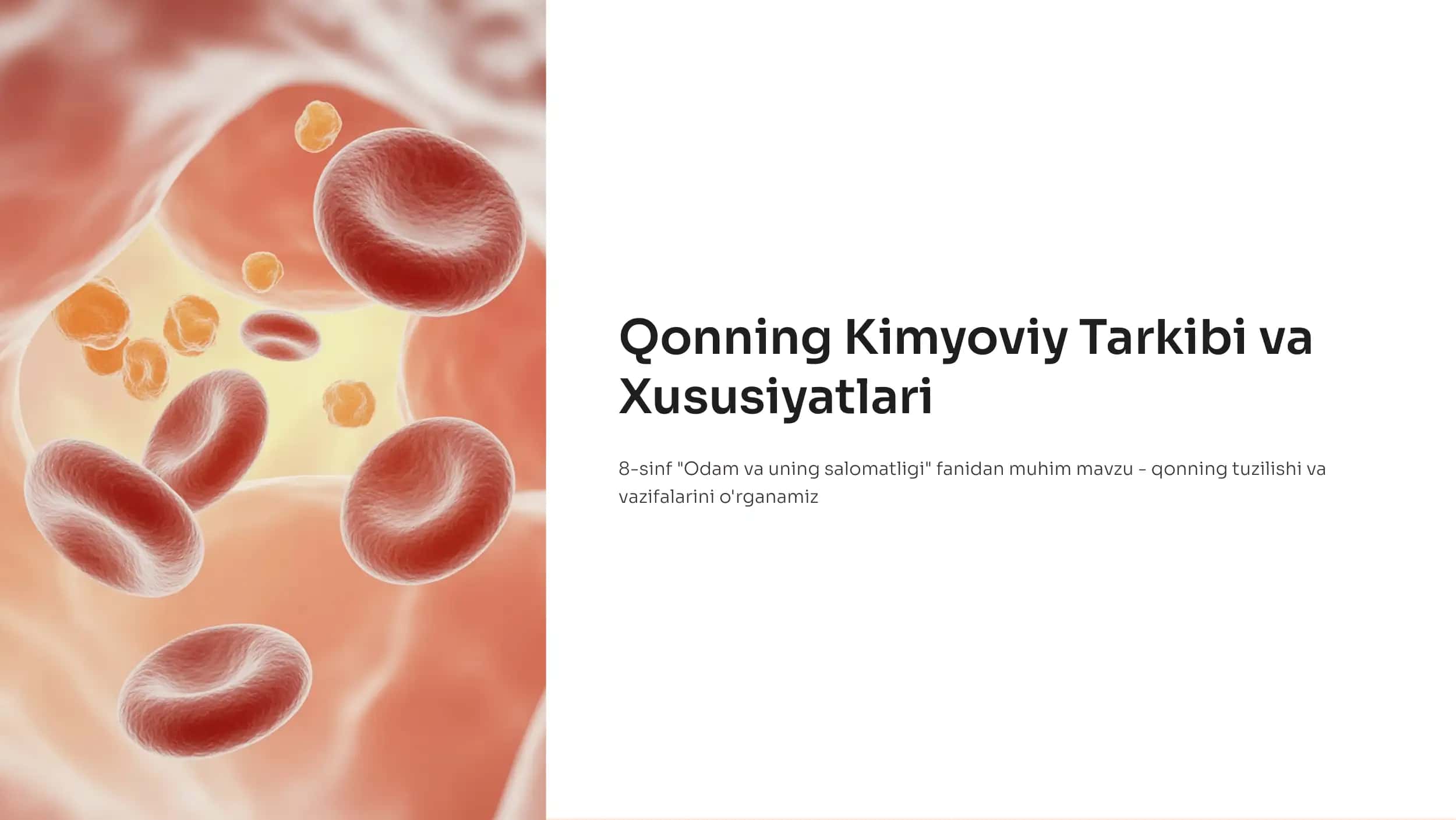 Qonning Kimyoviy Tarkibi va Xususiyatlari 1