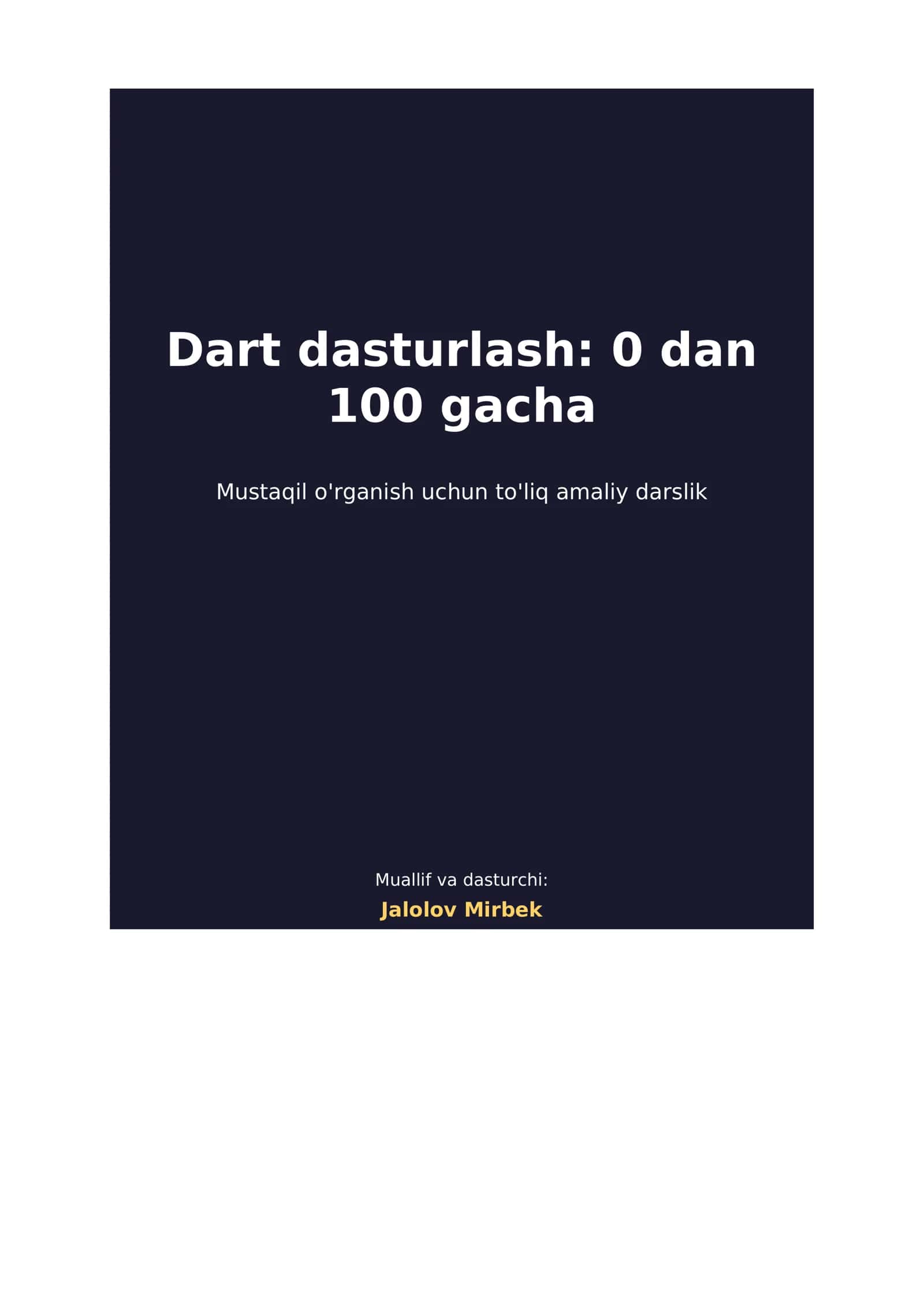 Dart dasturlash 1