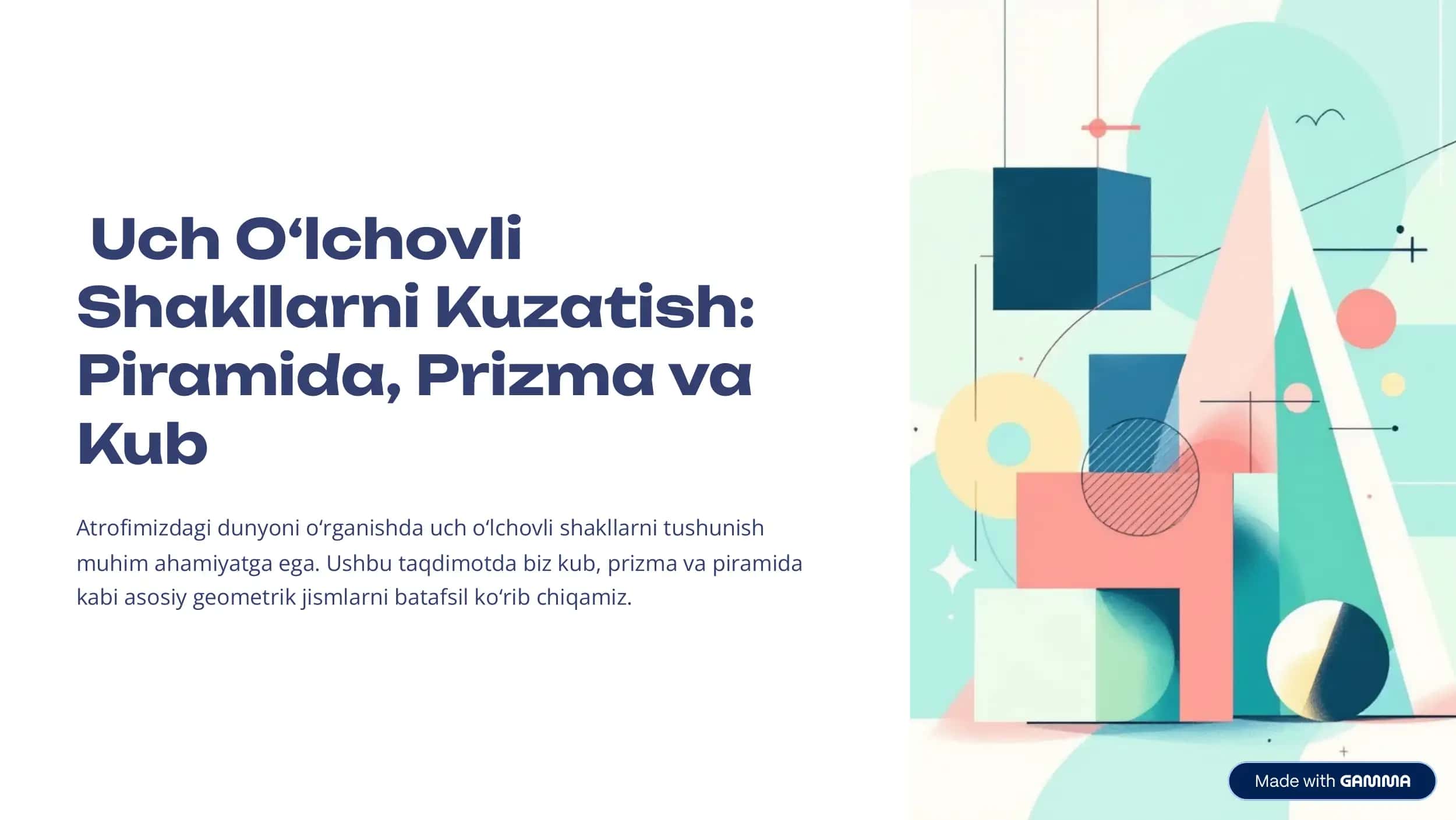 Uch O‘lchovli 1