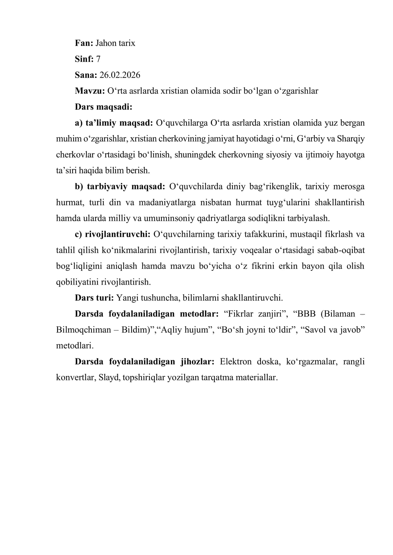 O‘rta asrlarda xristian olamida sodir bo‘lgan o‘zgarishlar 1