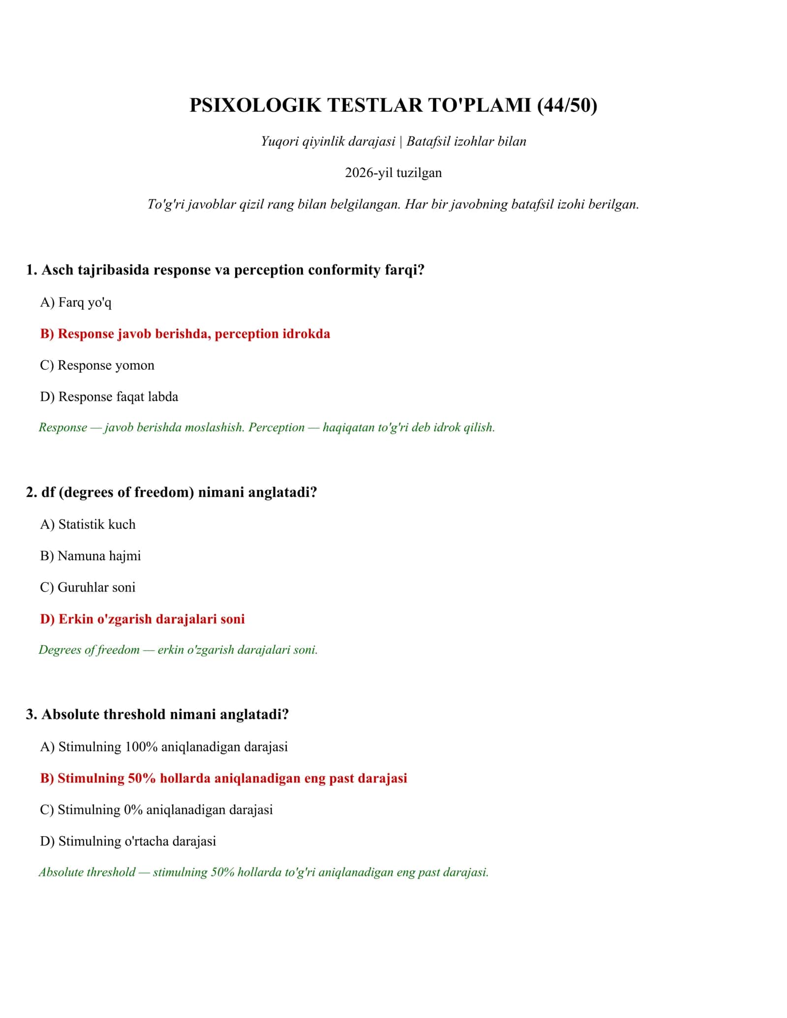PSIXOLOGIK TESTLAR TO'PLAMI (44/50) 1