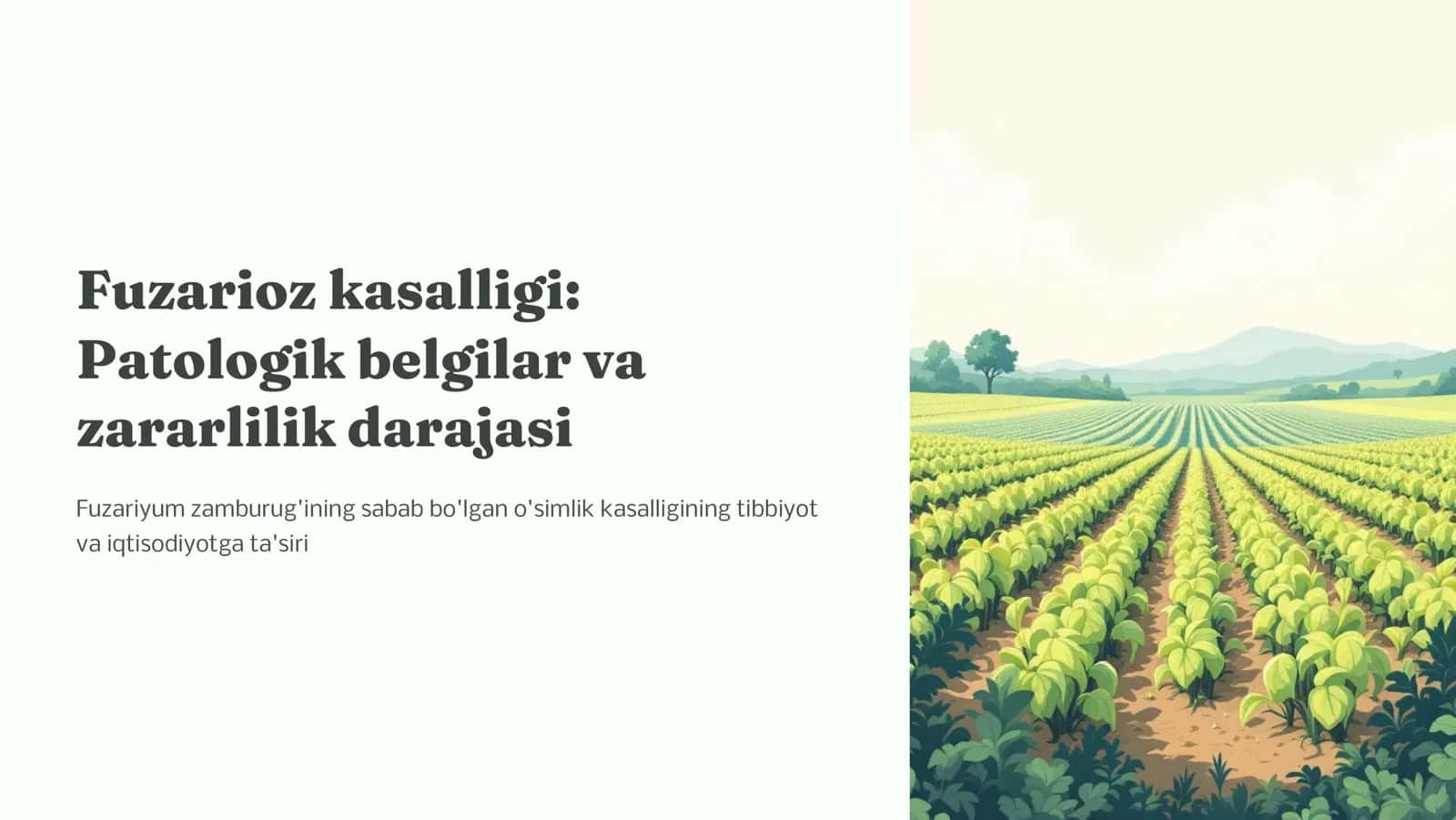Qishloq xo‘jaligi mahsulotlari zararkunandalariga qarshi kurash fanidan 1