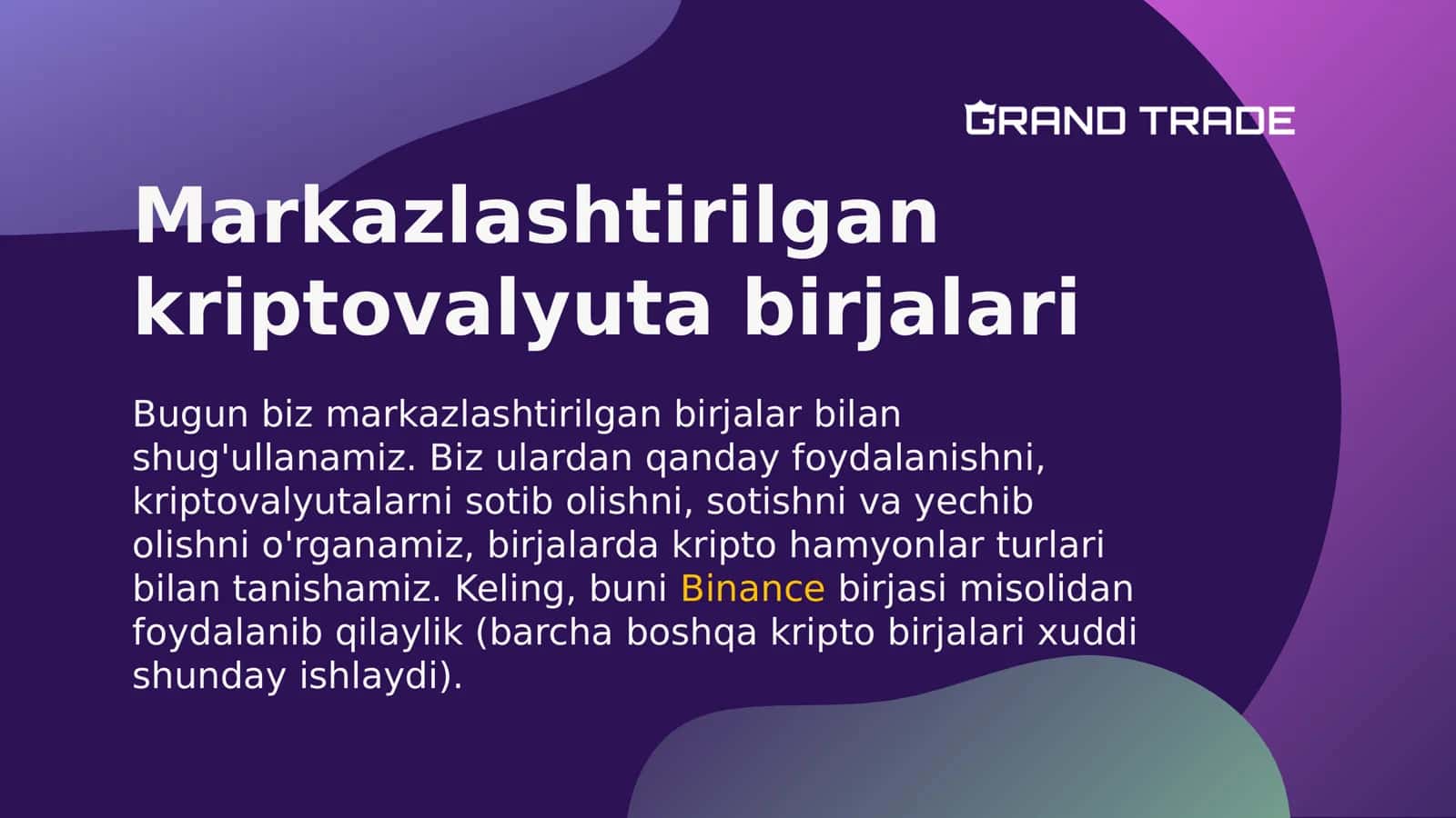 Markazlashtirilgan kriptovalyuta birjalari 1