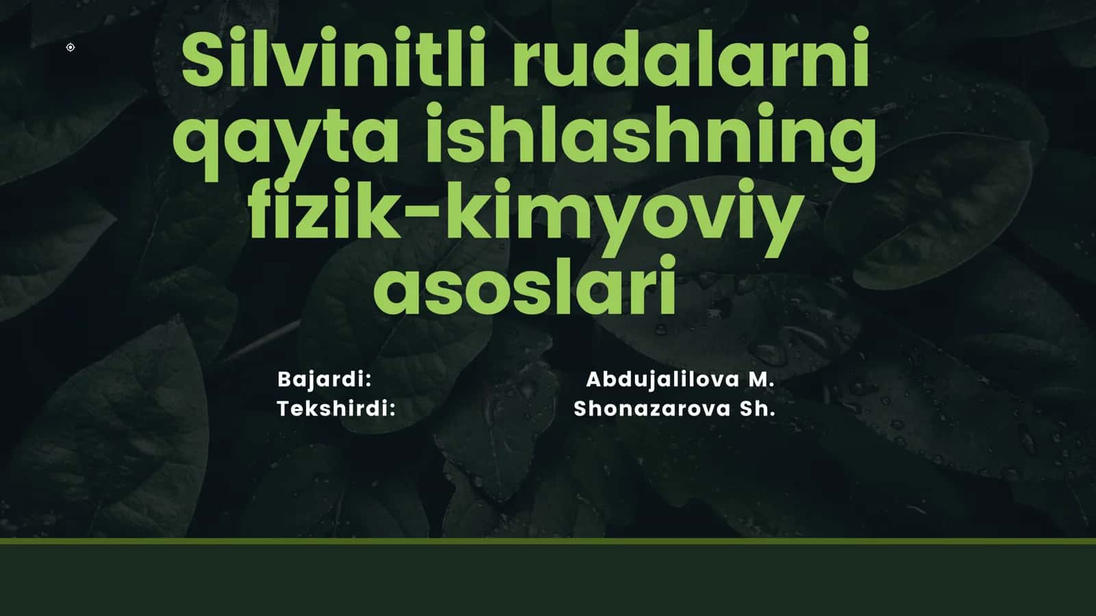 Silvinitli rudalarni qayta ishlashning fizik-kimyoviy asoslari 1