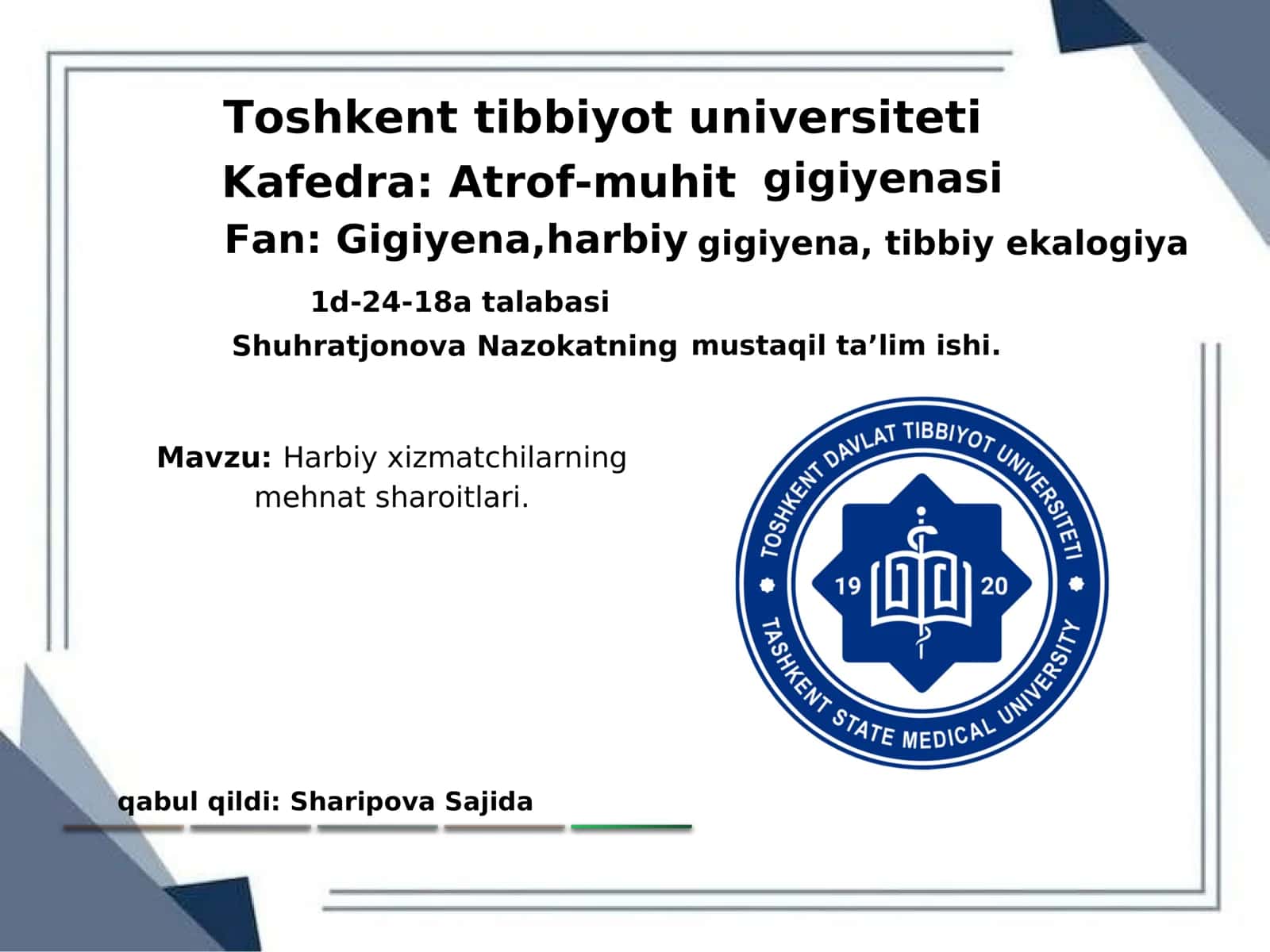Harbiy xizmatchilarning mehnat sharoitlari 1
