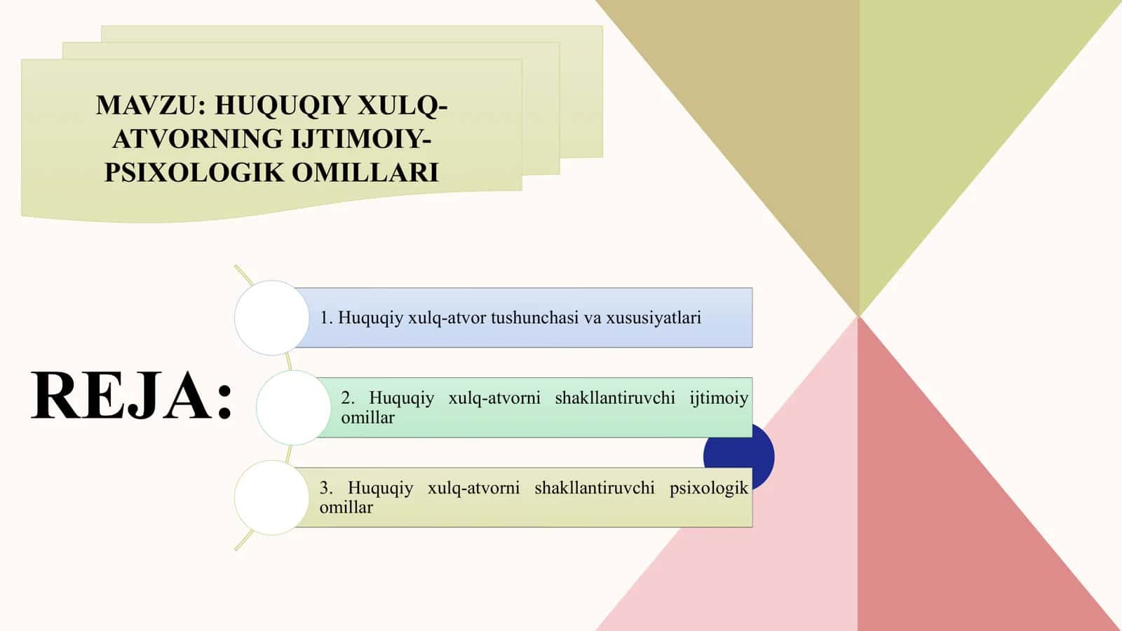 HUQUQIY XULQ-ATVORNING IJTIMOIY-PSIXOLOGIK OMILLARI 1