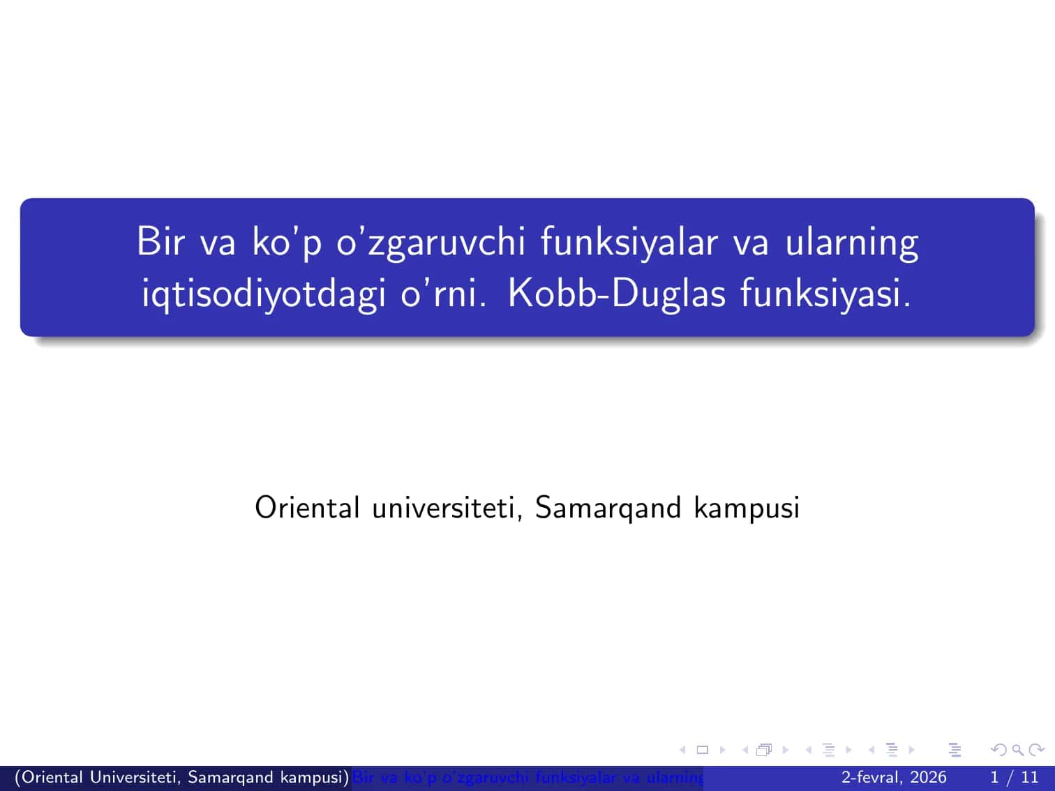 Kobb-Duglas funksiyasi 1