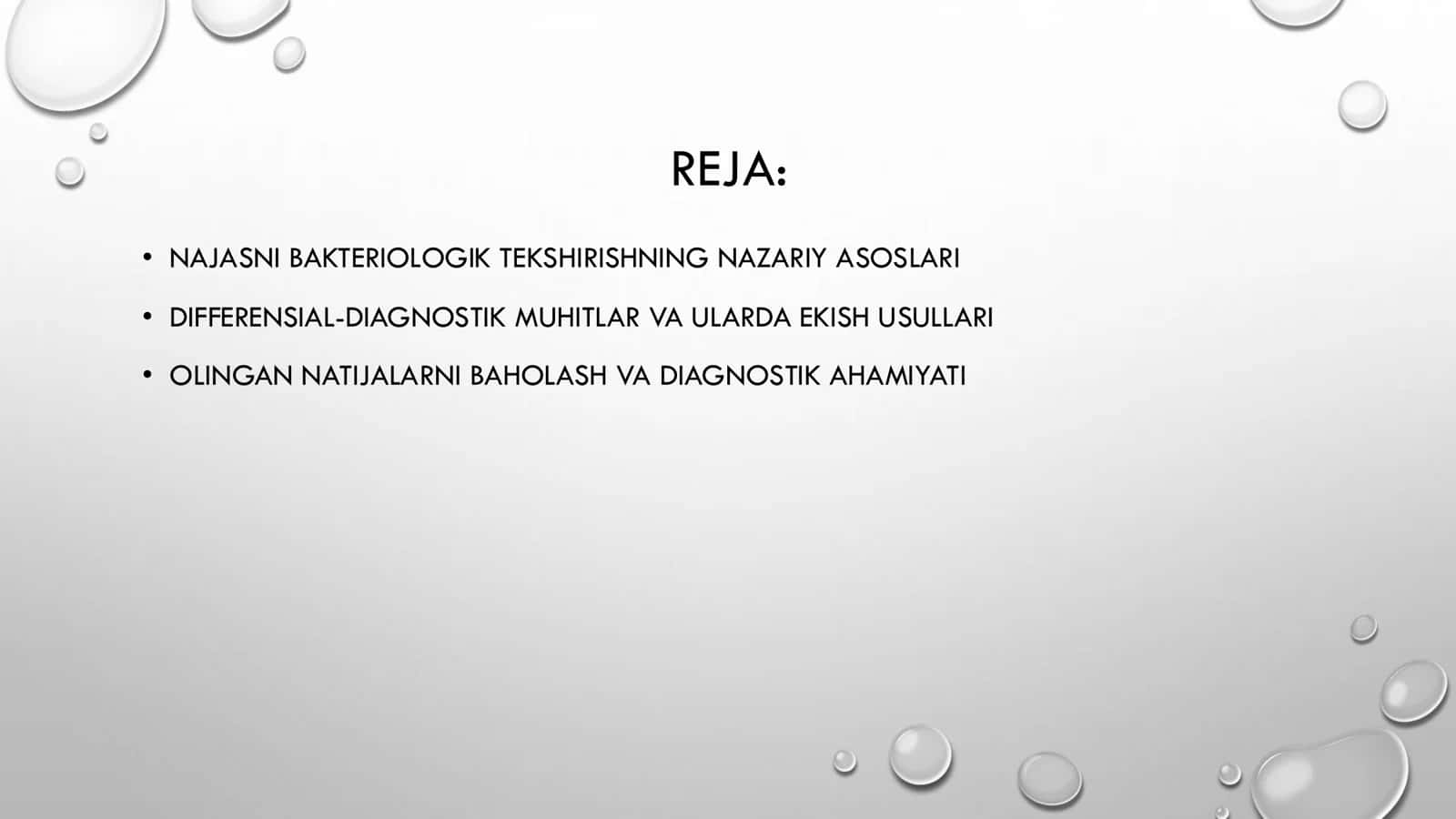 Differentsial`-diagnostik (Endo, Levina, Ploskireva, VSA) muxitlariga najasni ekish 1