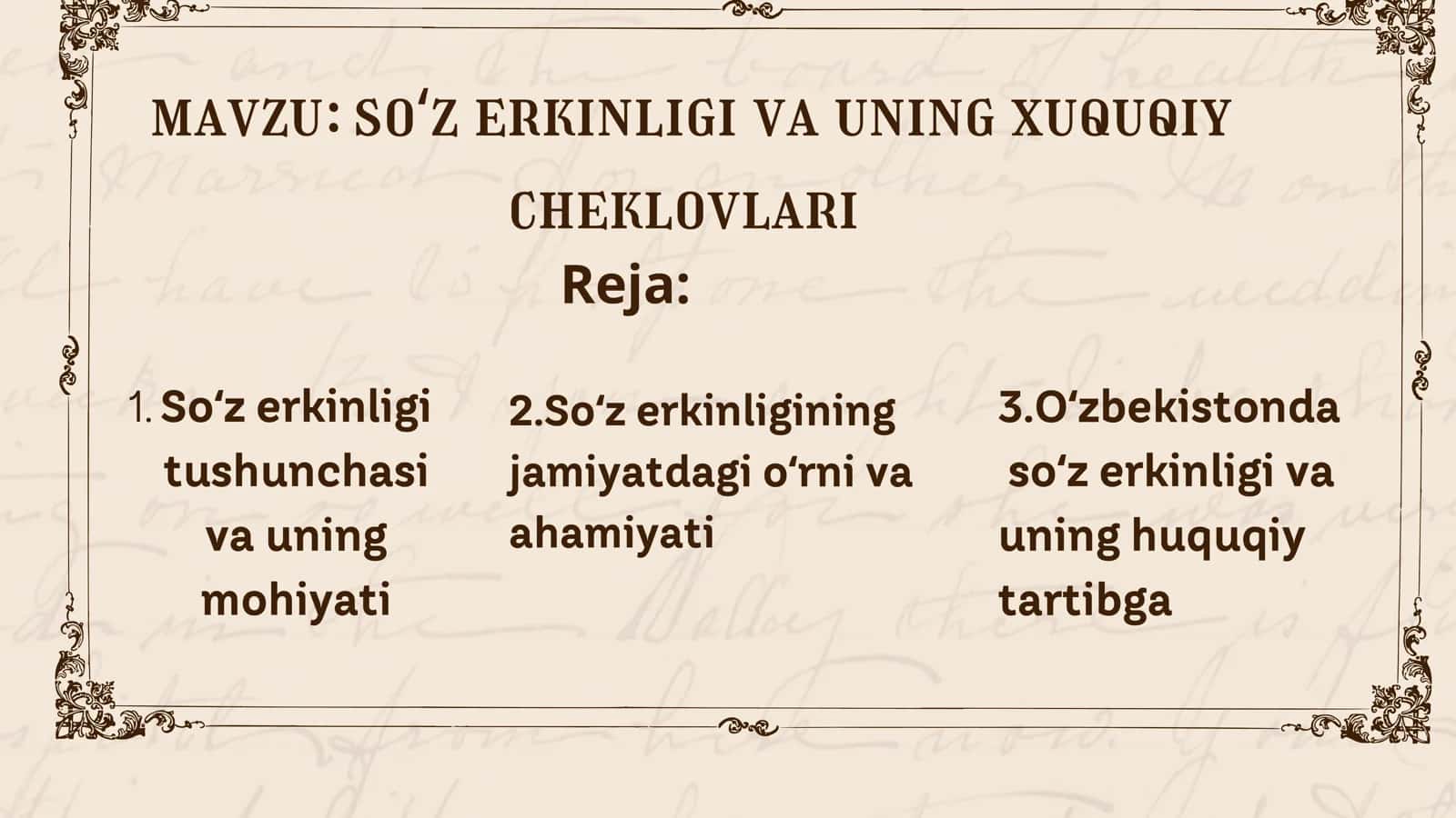 soʻz erkinligi va uning huquqiy cheklovlari 1